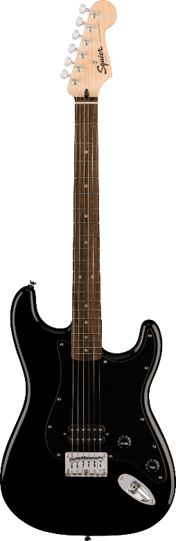 Squier Sonic Stratocaster Black HT H Black Pickguard Squier Sonic Stratocaster Black HT H Black Pickguard