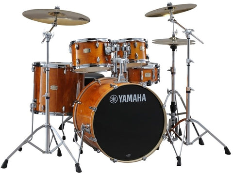 Yamaha SBP2F50HA Honey Amber Stage Custom Drum Shell Kit, 5-Piece