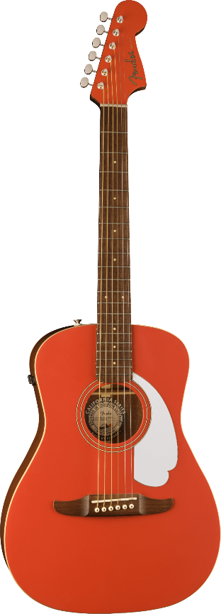 Fender Malibu Player Fiesta Red Acoustic Electric Guitar