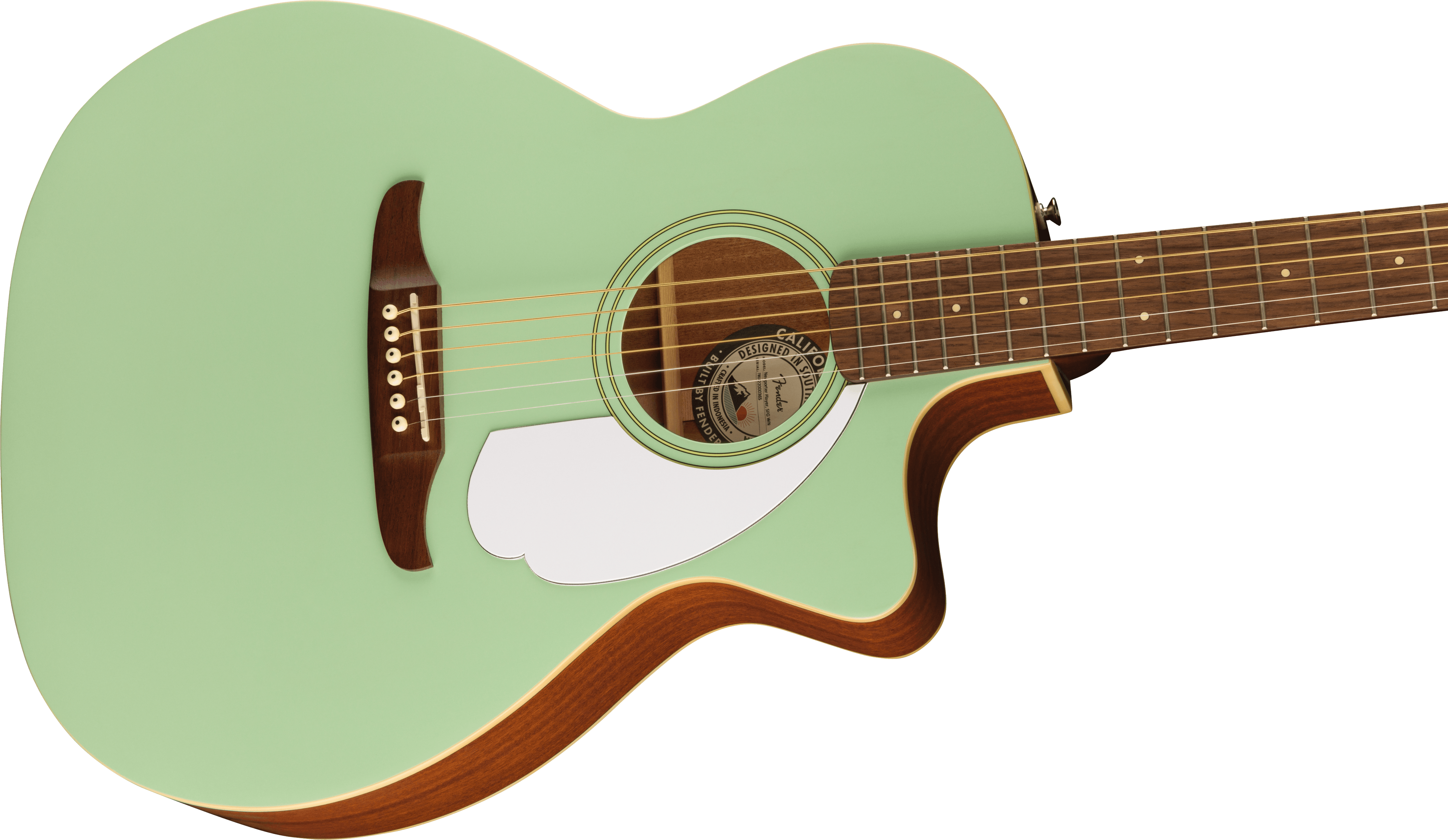 Fender Newporter Player Acoustic Electric Guitar Surf Green