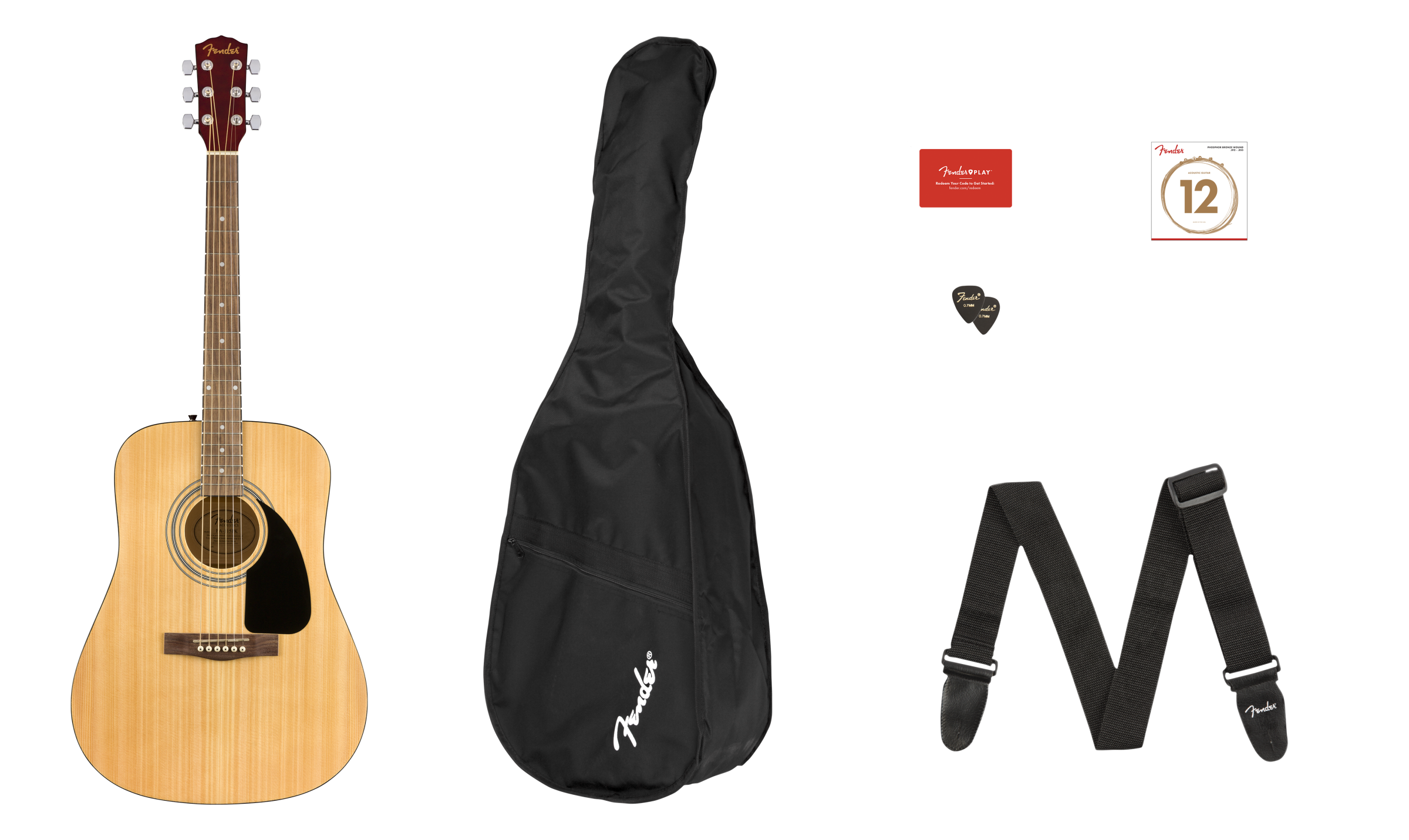 Fender FA-115 Dreadnought Pack Natural Walnut Fingerboard