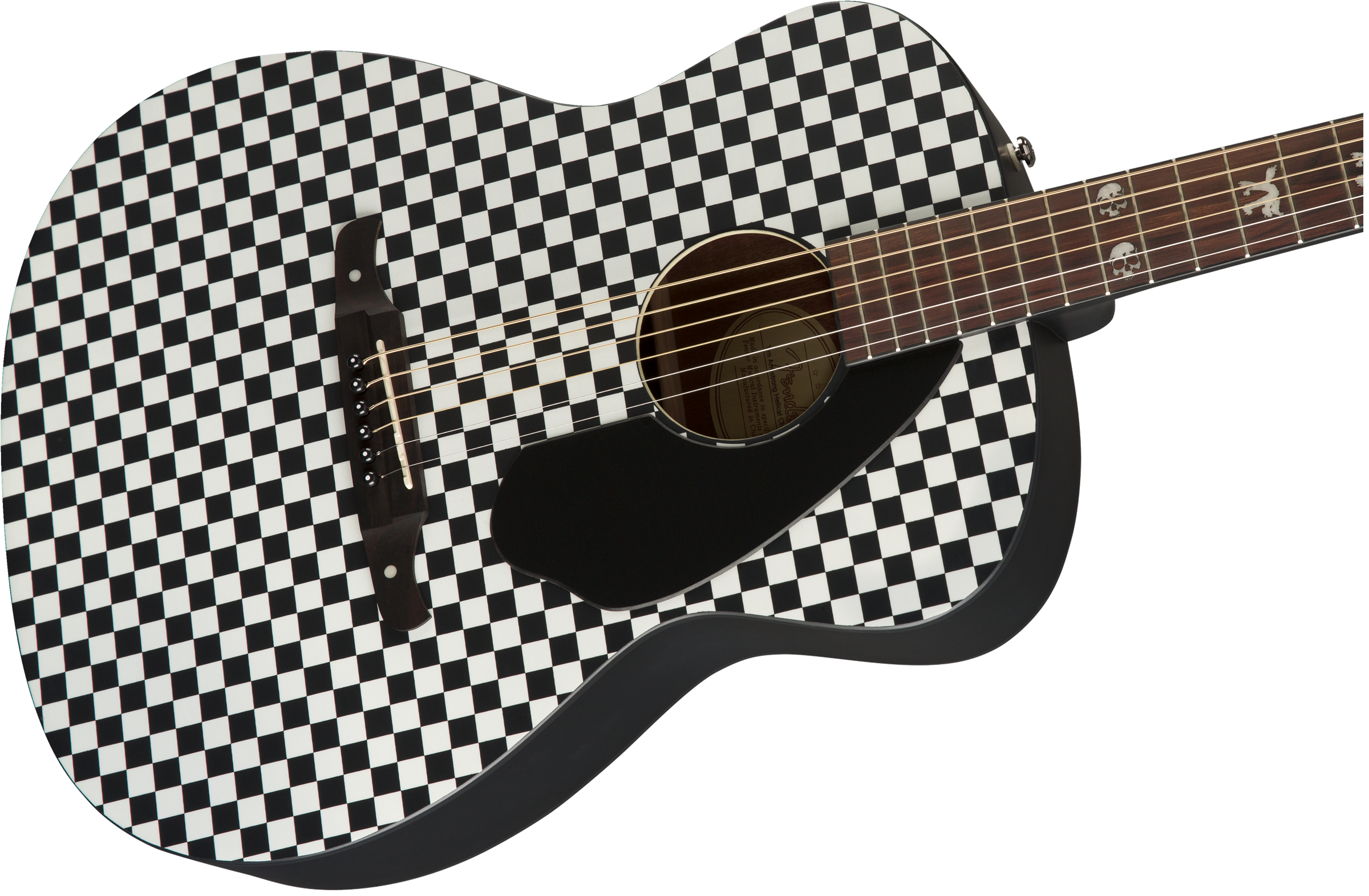 Fender Tim Armstrong Hellcat Checkerboard Acoustic Guitar