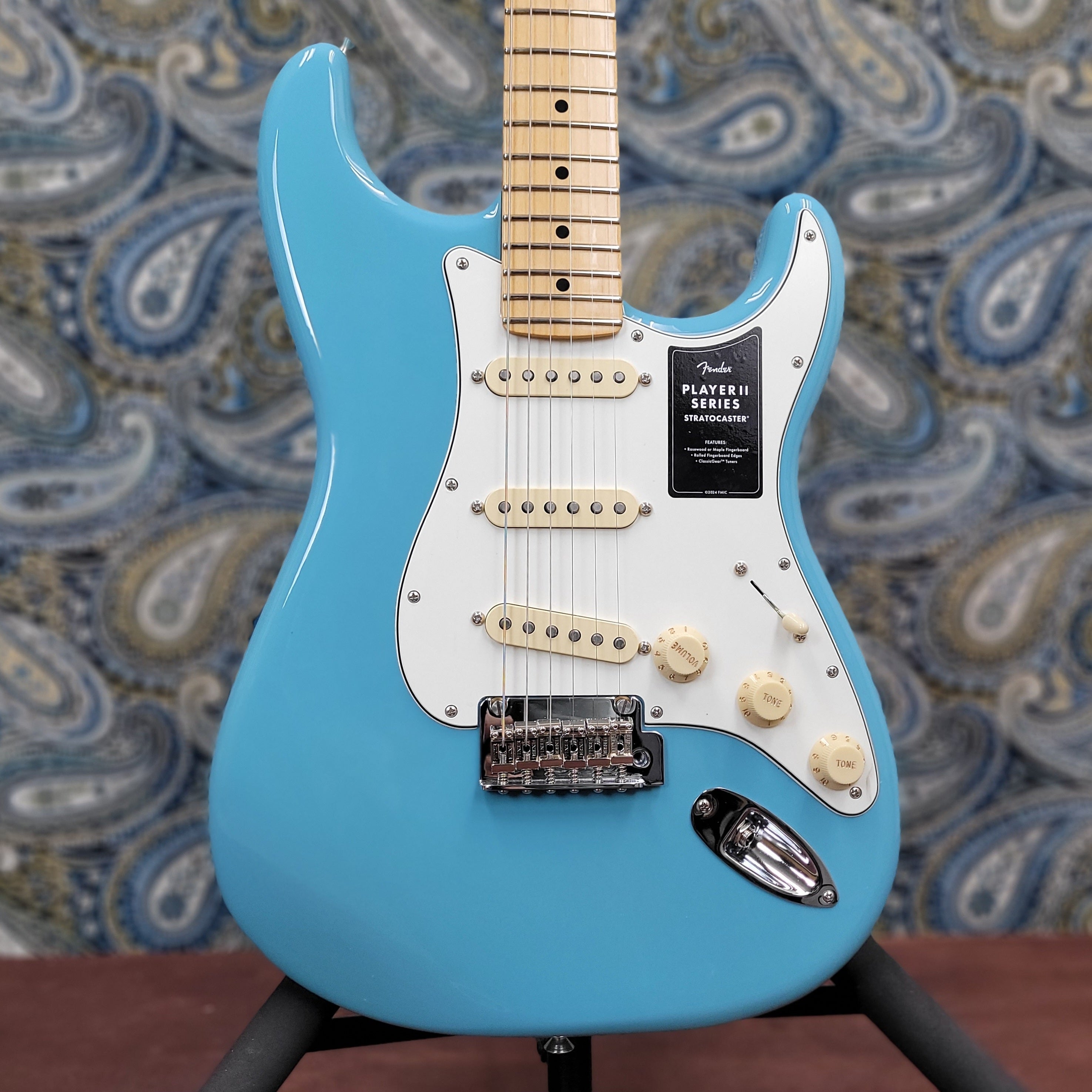 Fender Player II Stratocaster SSS Electric Guitar - Aquatone Blue