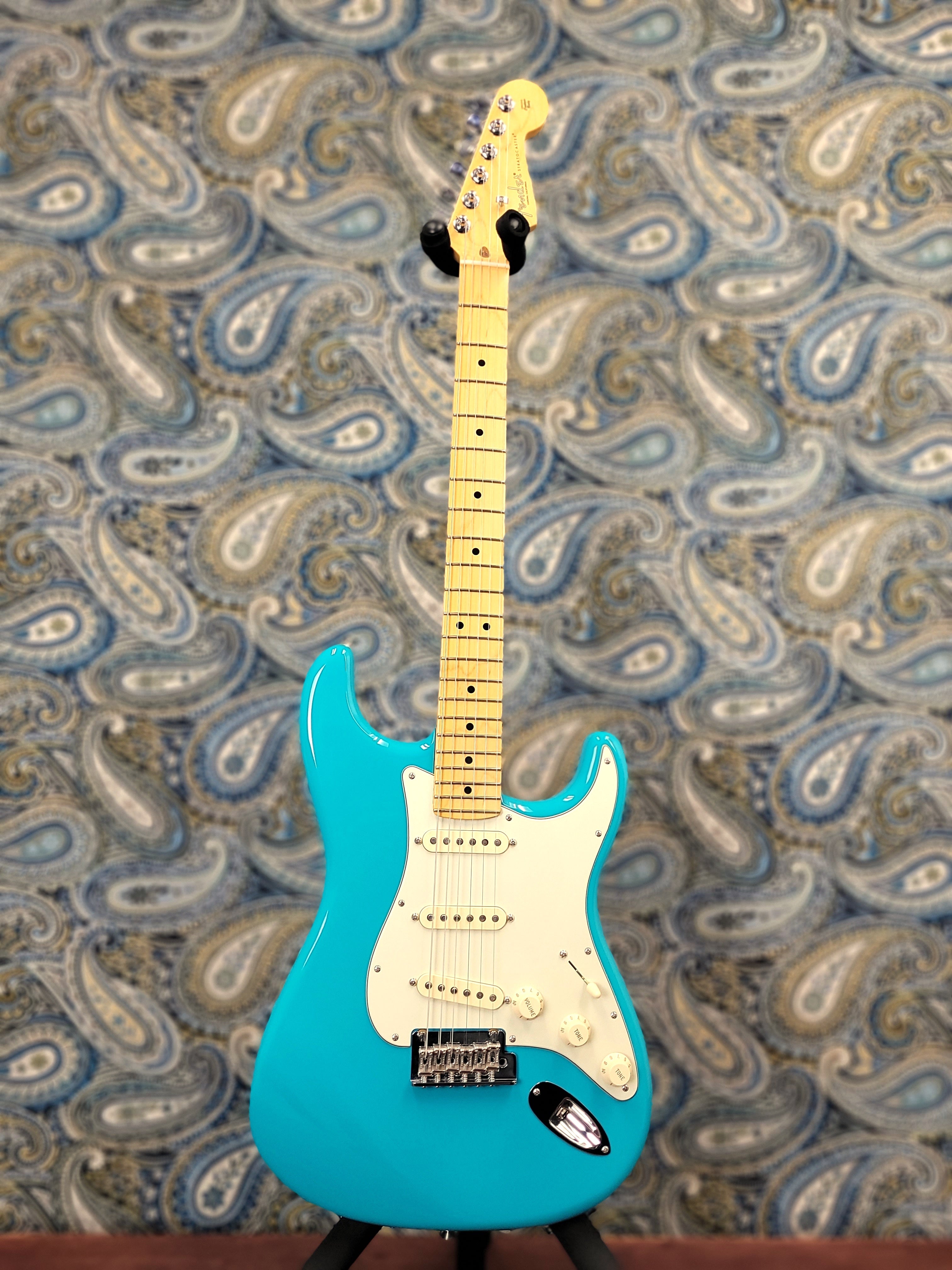 Used Fender American Pro II Strat Miami Blue 2021 w/Factory Case