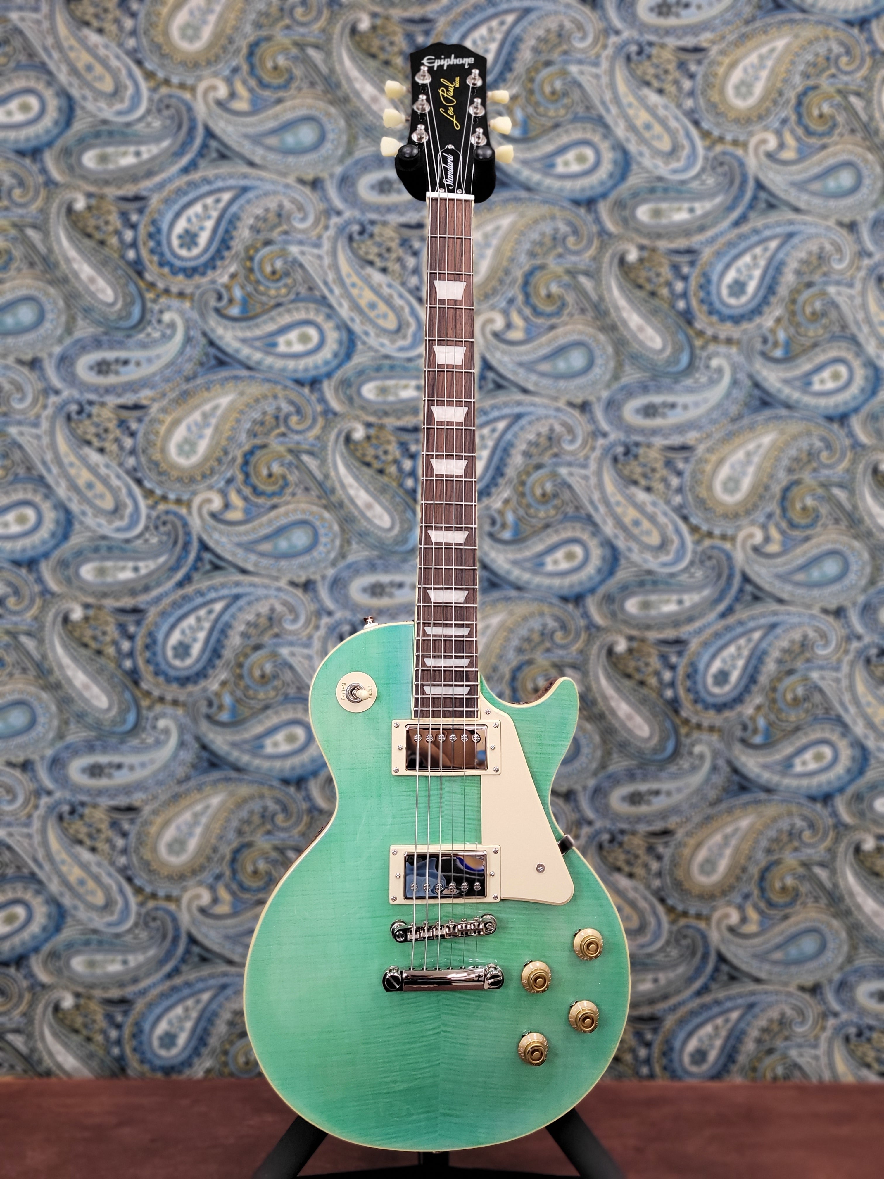 Epiphone Les Paul Standard 50s Figured Seafoam Green w/Gig Bag