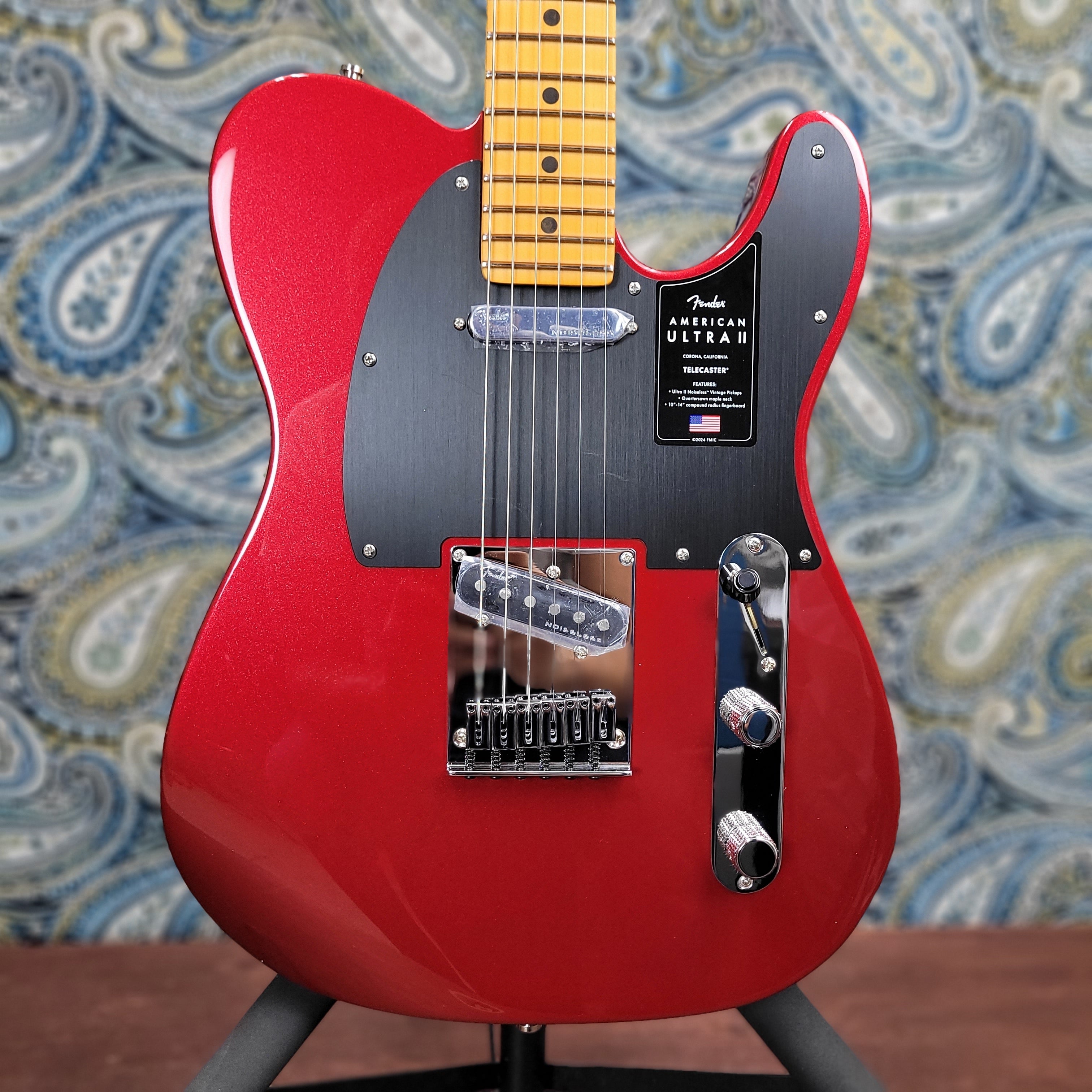 Fender American Ultra II Telecaster Sinister Red w/Deluxe Hard Case