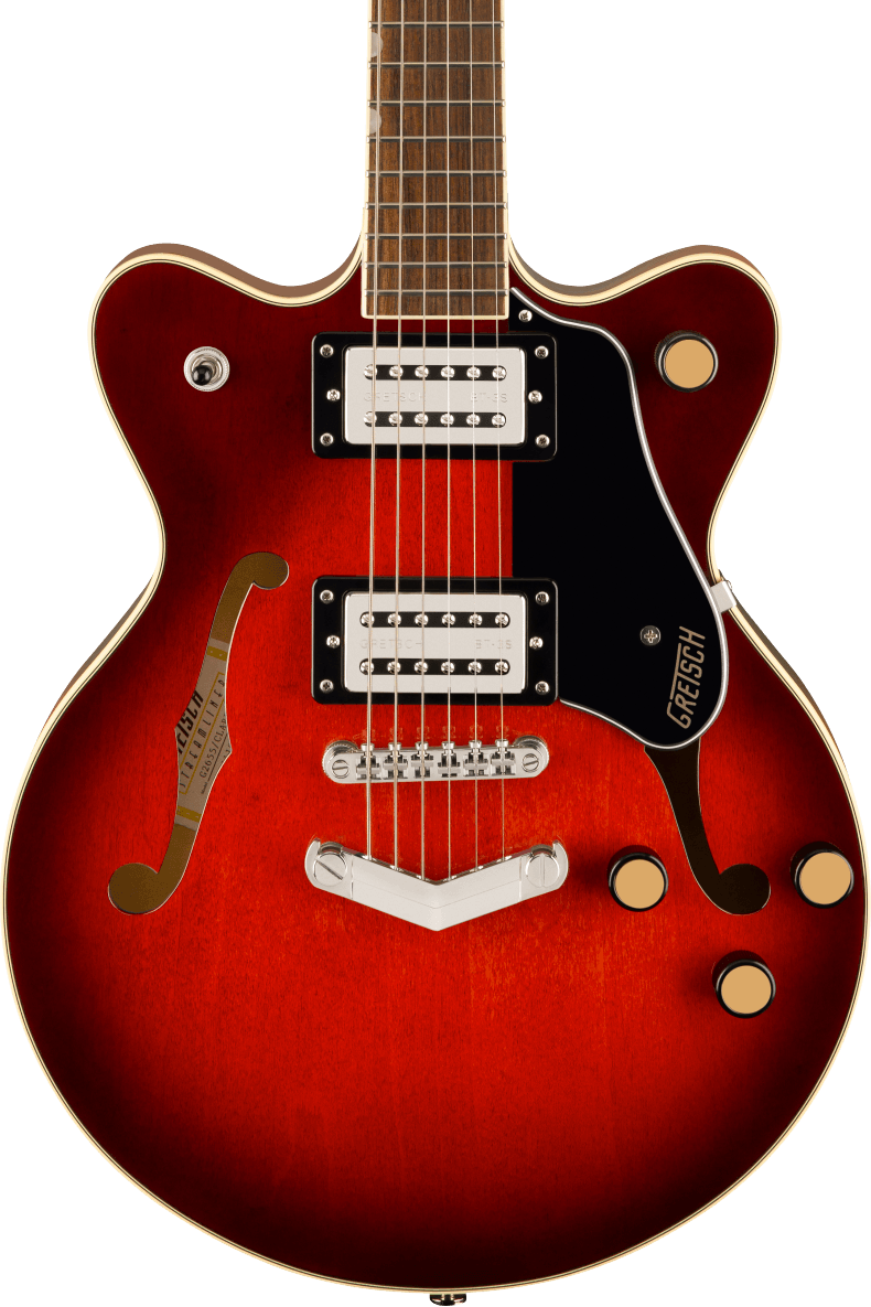 Gretsch G2655 Streamliner Center Block Jr. Double-Cut with V-Stoptail Claret Burst