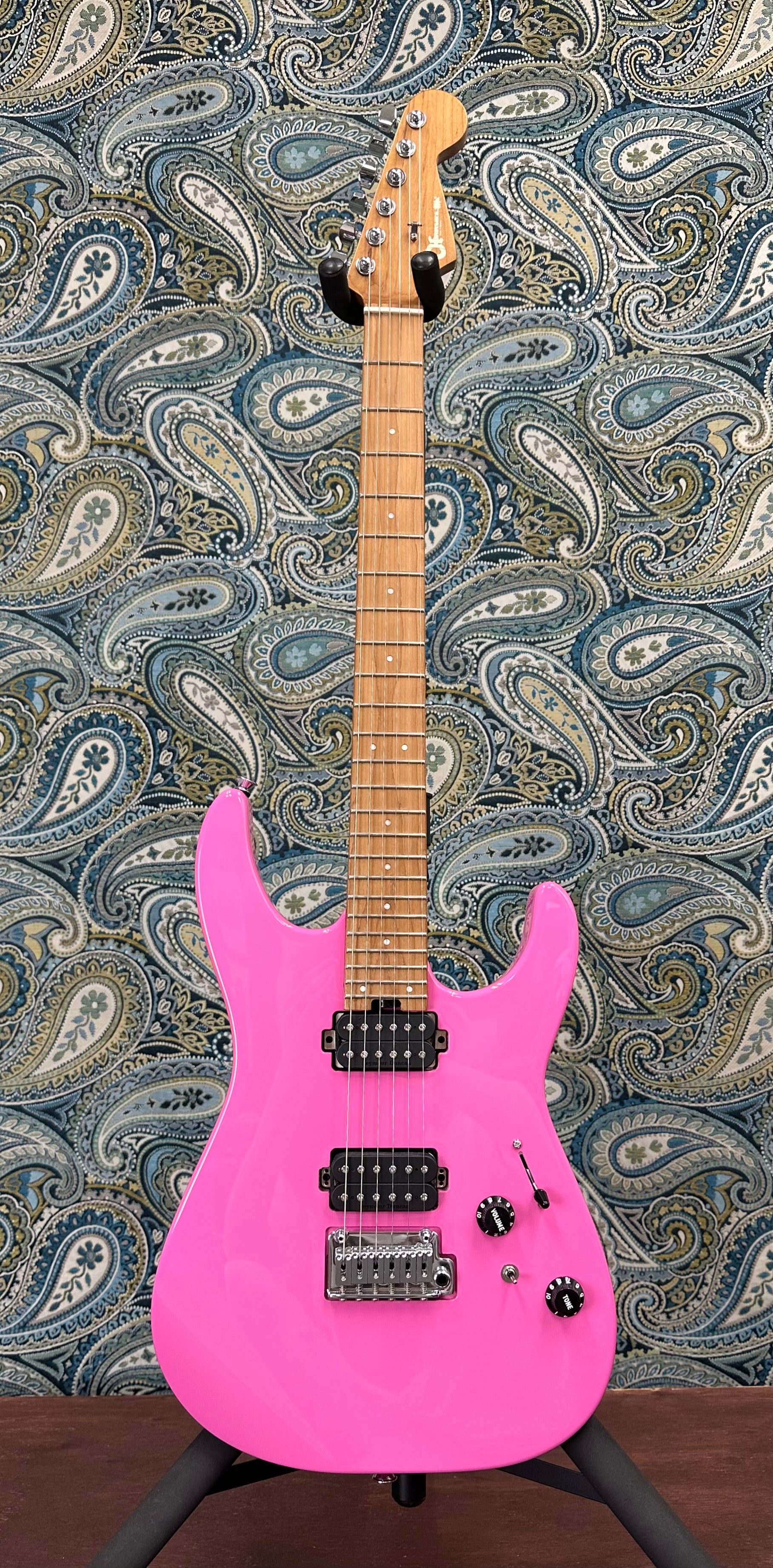 Charvel Pro-Mod DK24 HH 2-Point Trem Caramelized Maple Bubblegum Pink Blemish