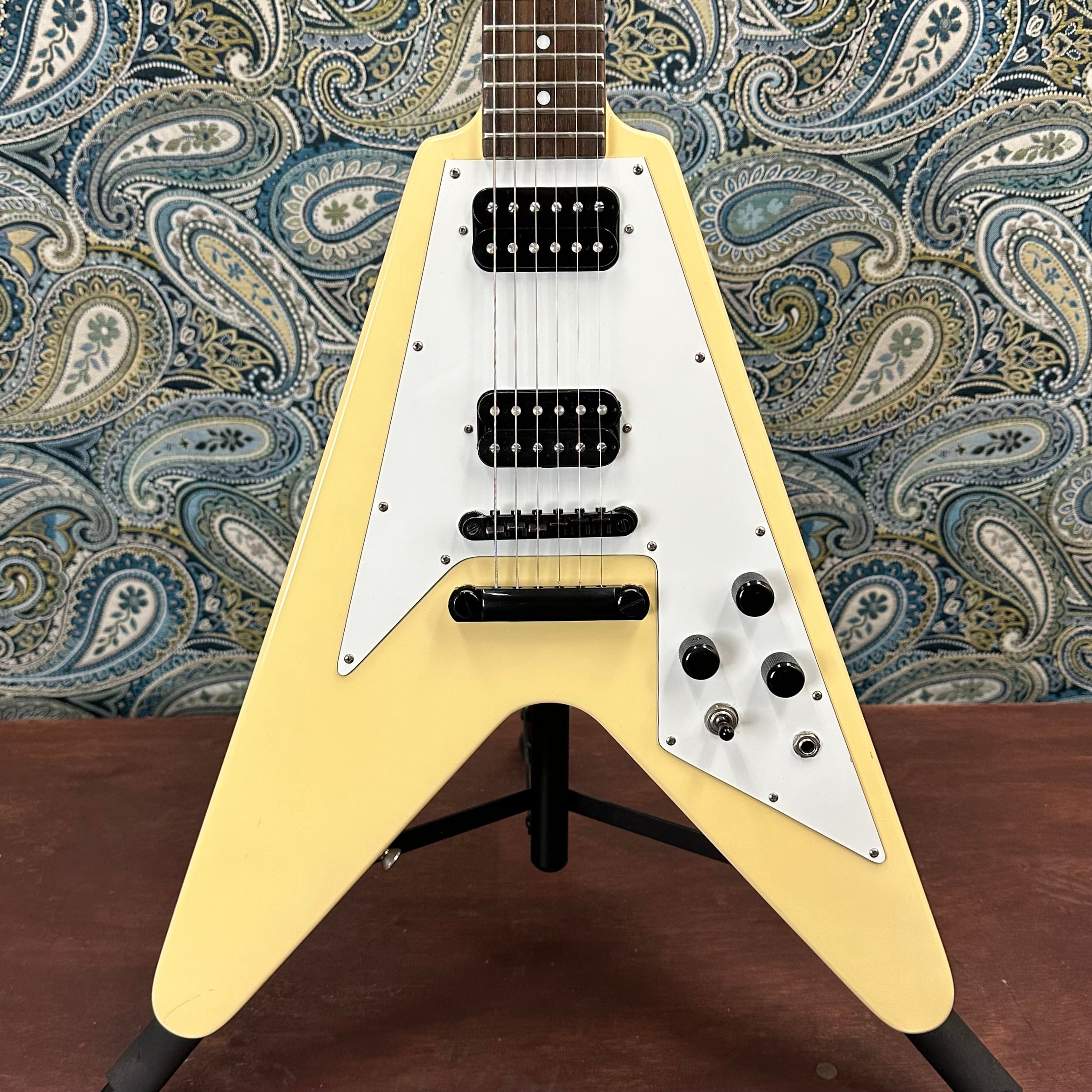 Used Epiphone "1967" Flying V Ltd Ed Electric Guitar Antique Ivory 2011 w/Gig Bag