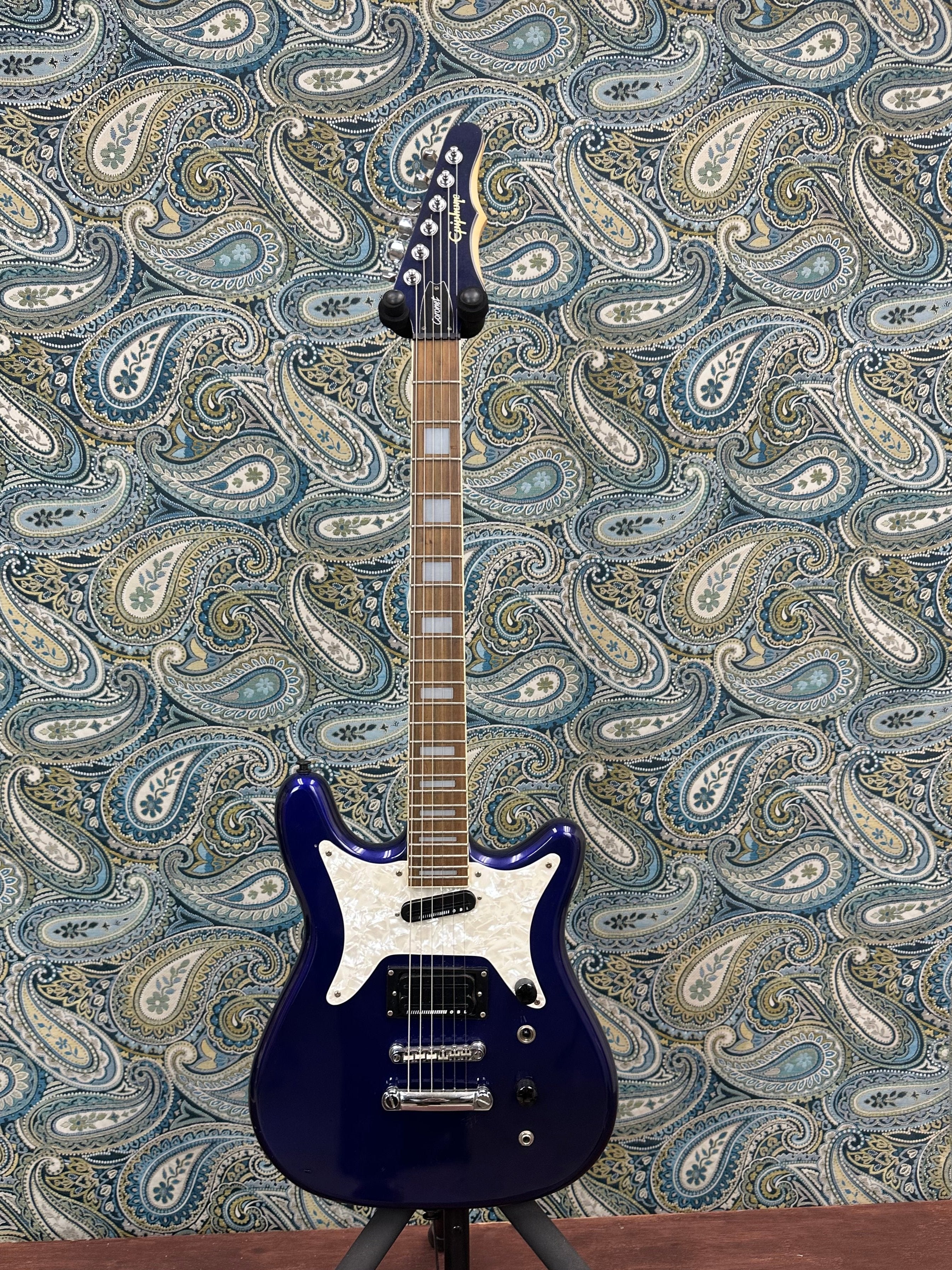 Used Epiphone Coronet Reissue MIK Metallic Midnight Blue 1996