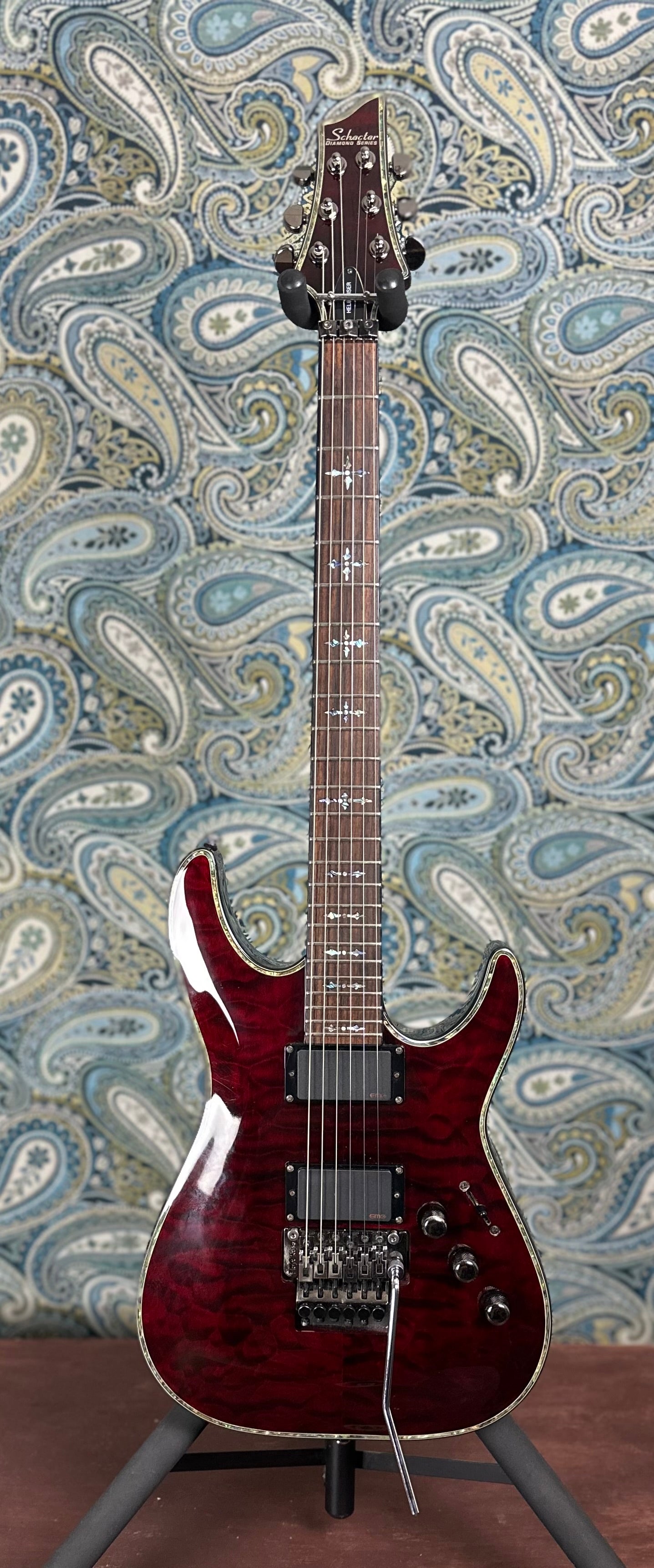 Used Schecter Hellraiser C-1 FR Black Cherry