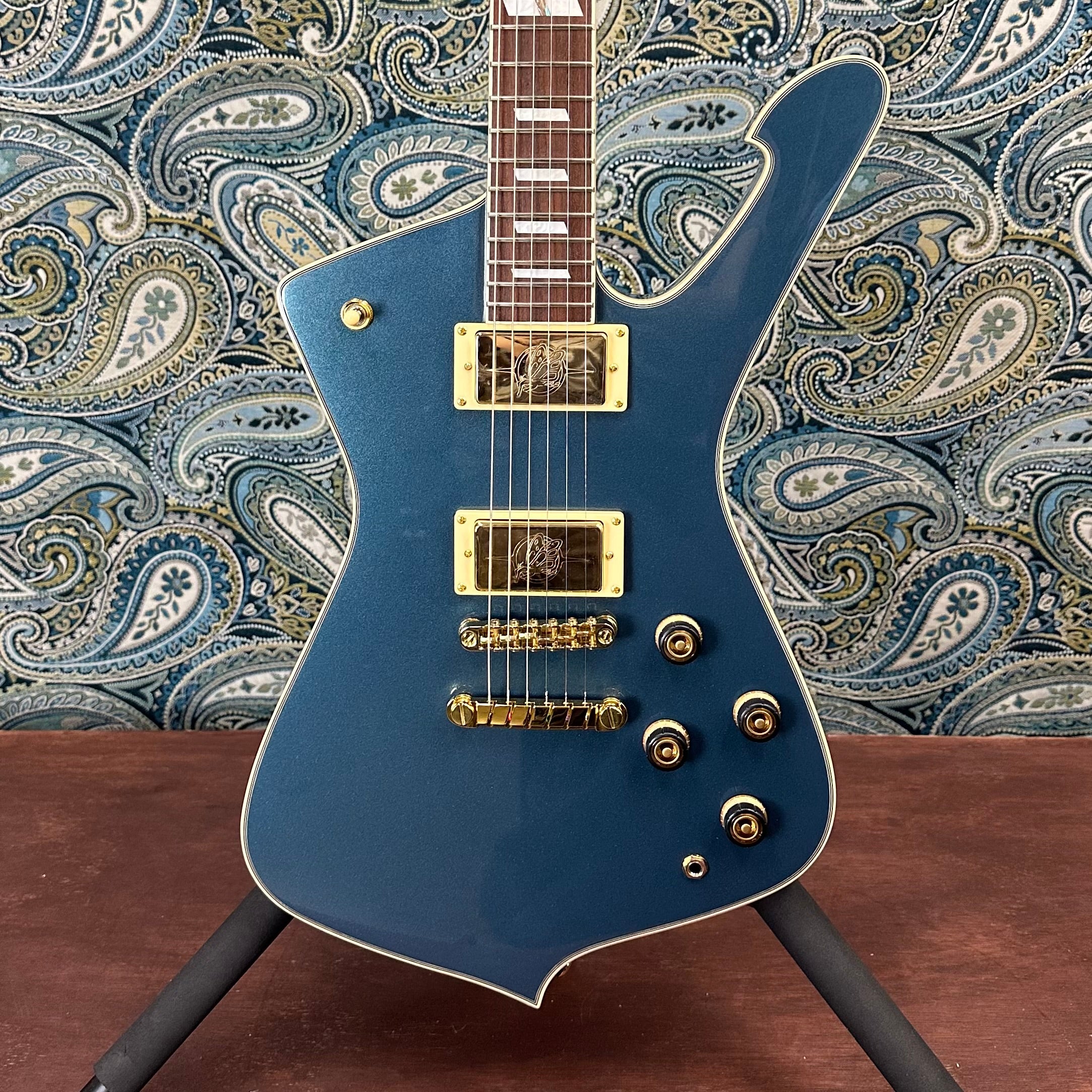 Ibanez IC420ABM Iceman with Gigbag Antique Blue Metallic w/Bag