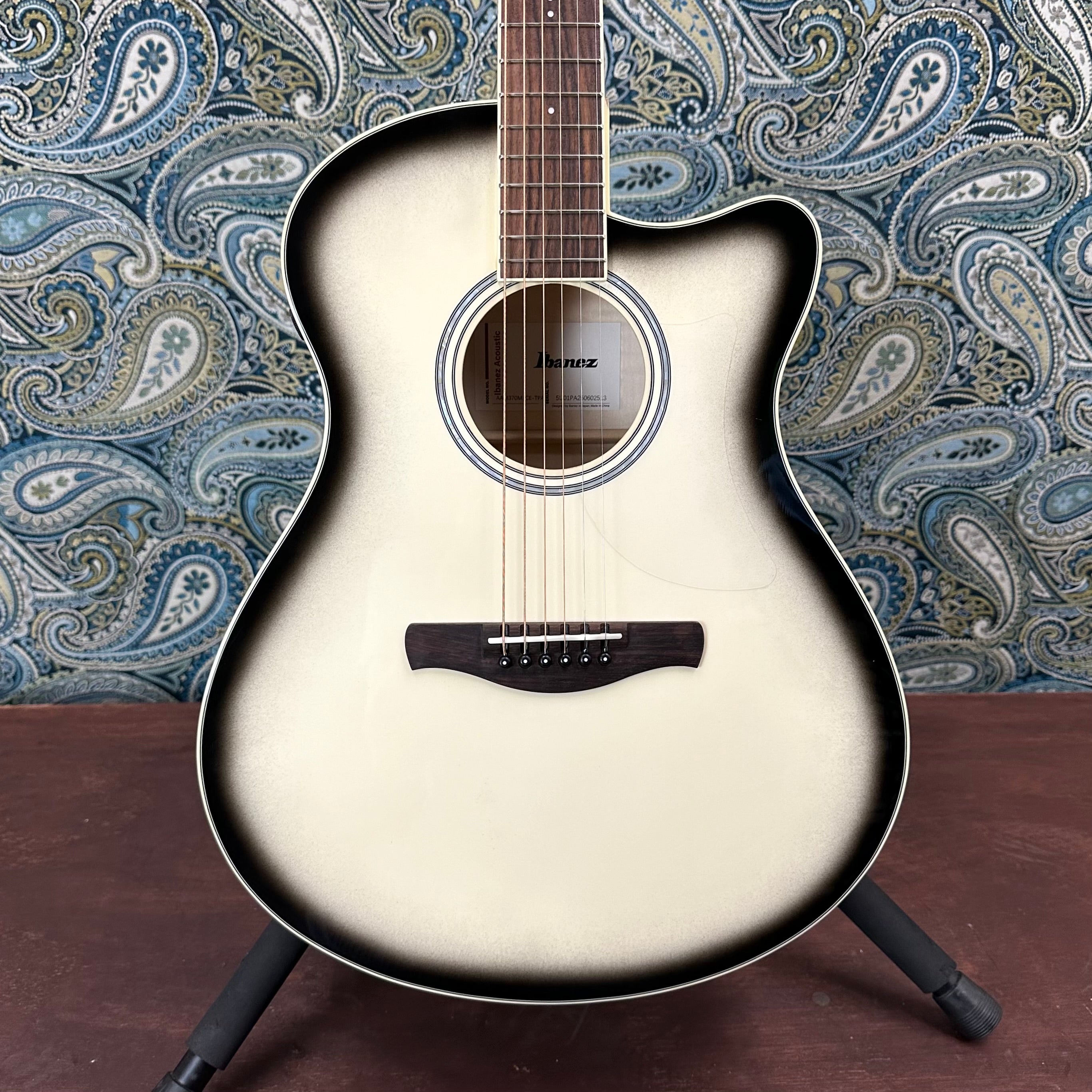 Ibanez AAM370M1CE Acoustic Guitar Transparent Panda
