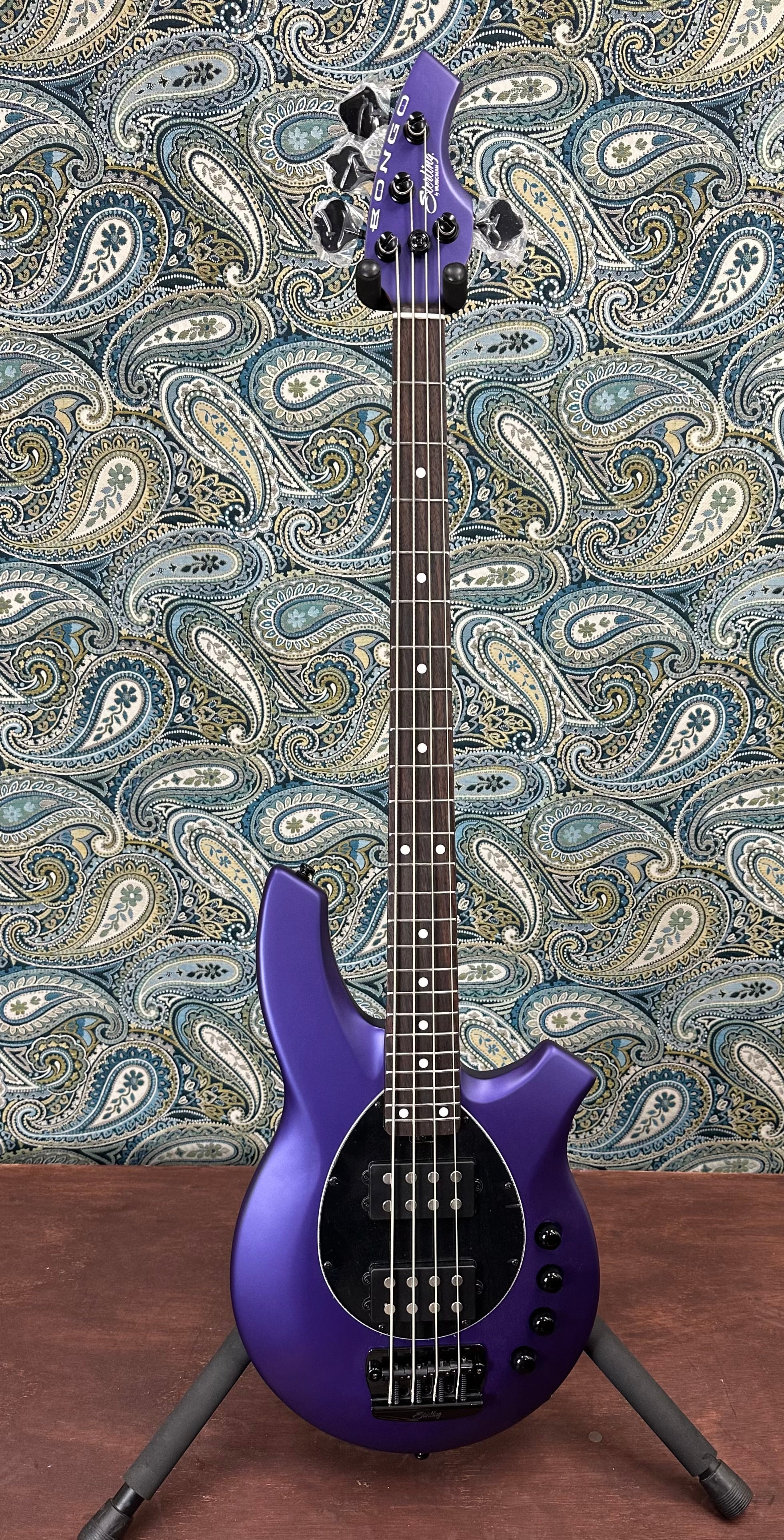 Sterling by Music Man Bongo Bass Guitar Firemist Purple Satin