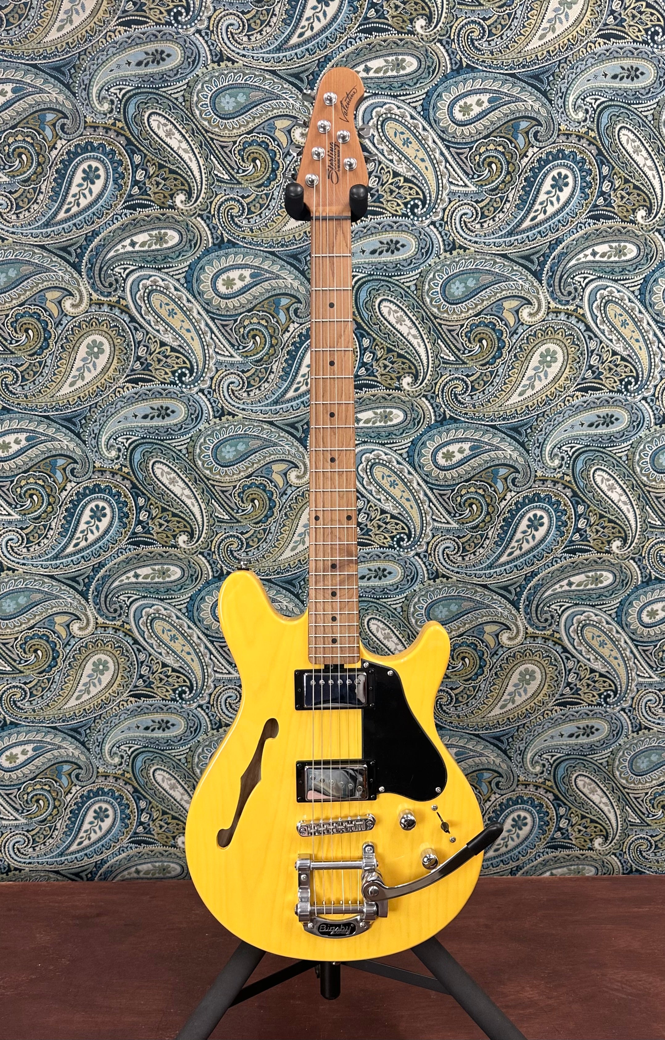 Sterling by Music Man Valentine Signature Chambered Bigsby