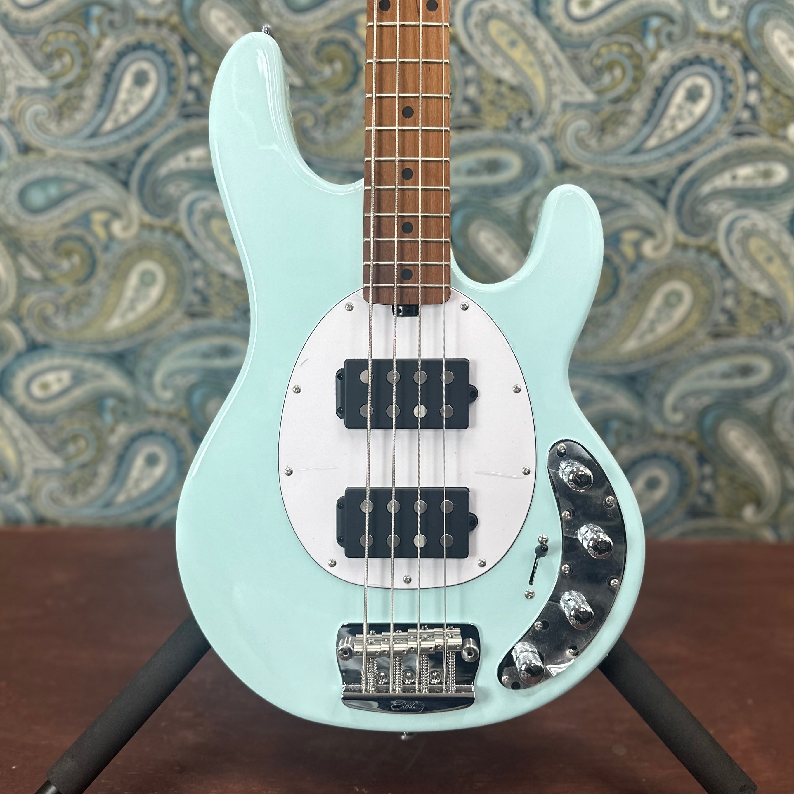 Sterling by Music Man StingRay34 HH Daphne Blue