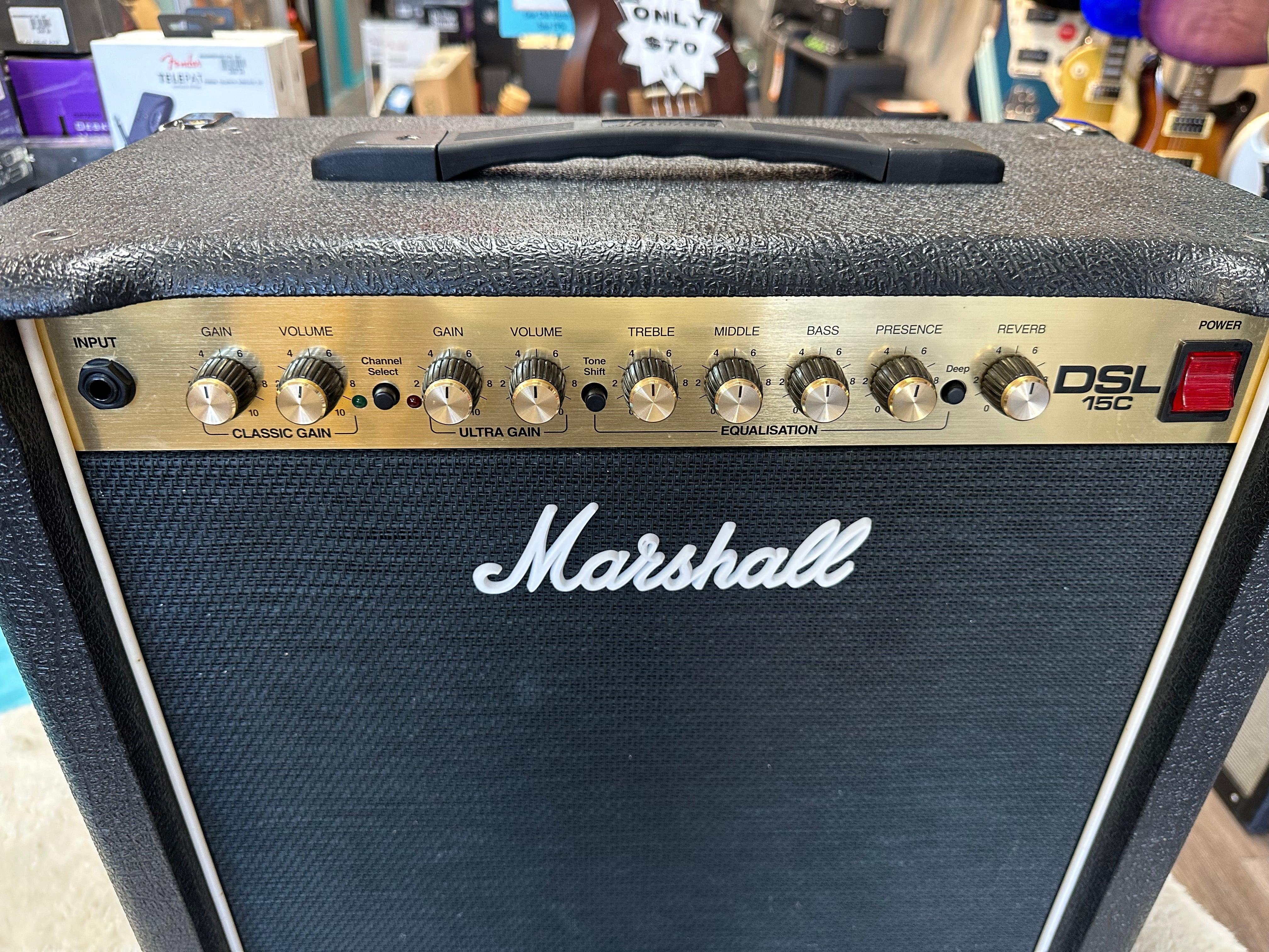Used Marshall DSL15C 15W 1x12 Tube Combo Upgraded Speaker