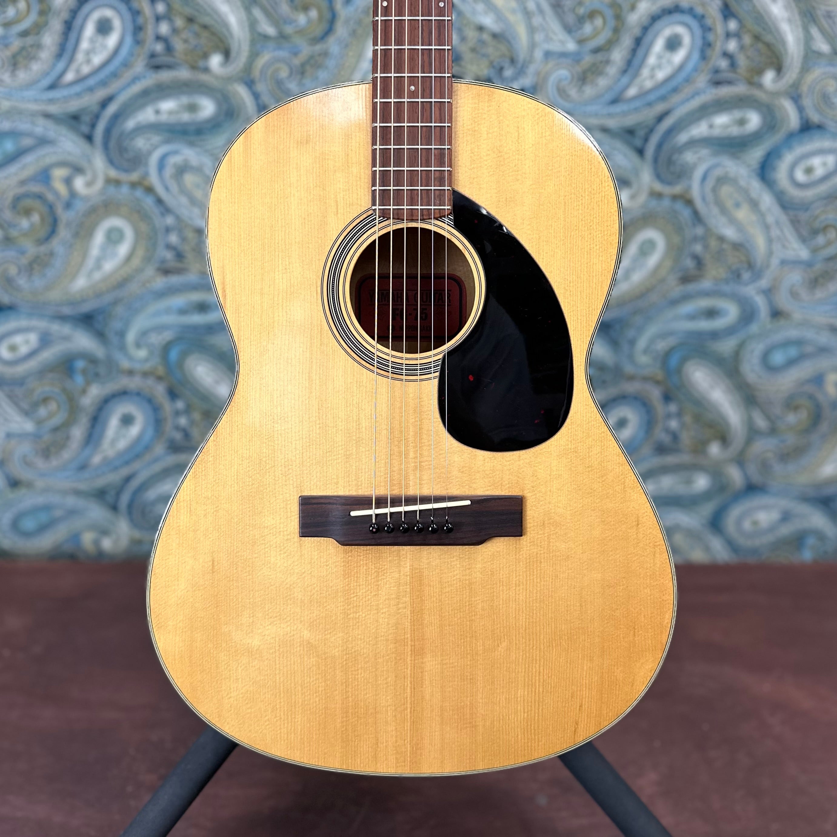 Used Yamaha FG-75 Red Label Parlor Acoustic Guitar Late 1960's