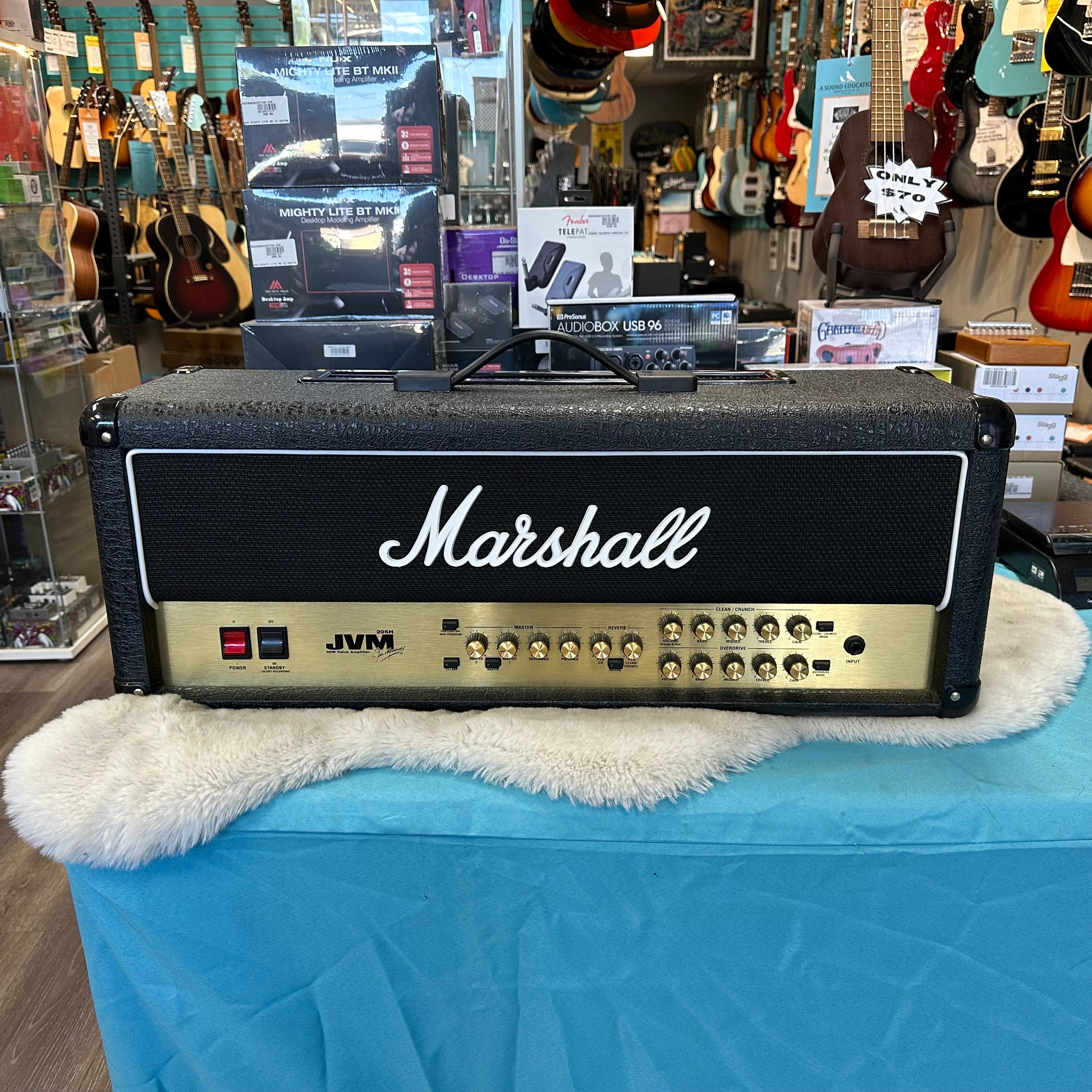 Used Marshall JVM205H 50-watt 2-channel Tube Head w/Footswitch