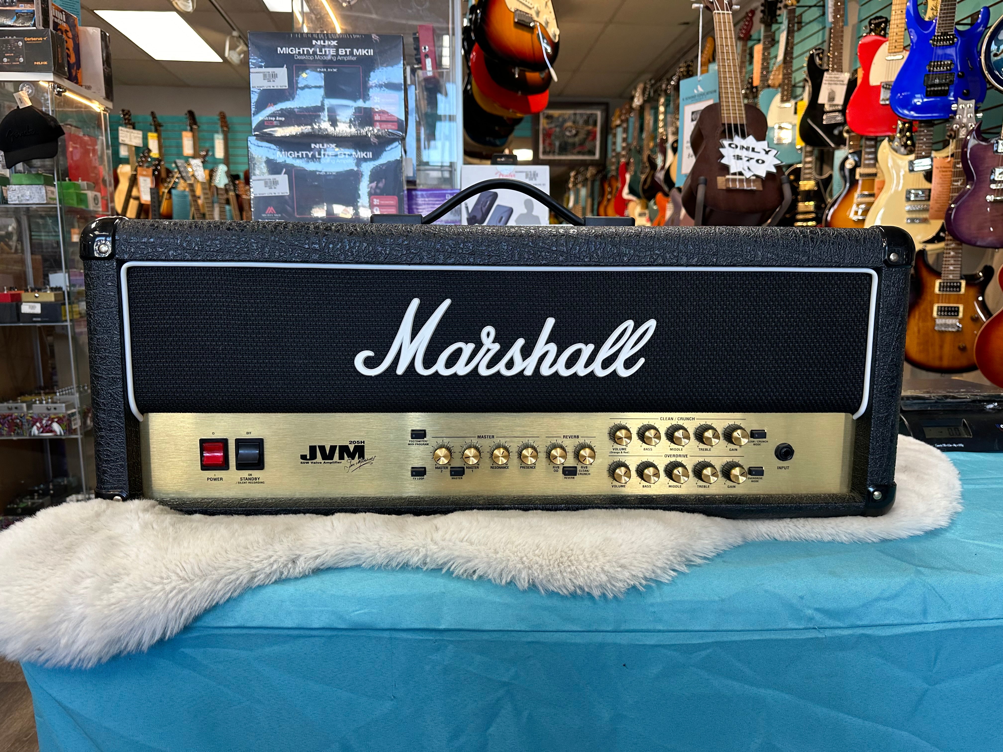 Used Marshall JVM205H 50-watt 2-channel Tube Head w/Footswitch