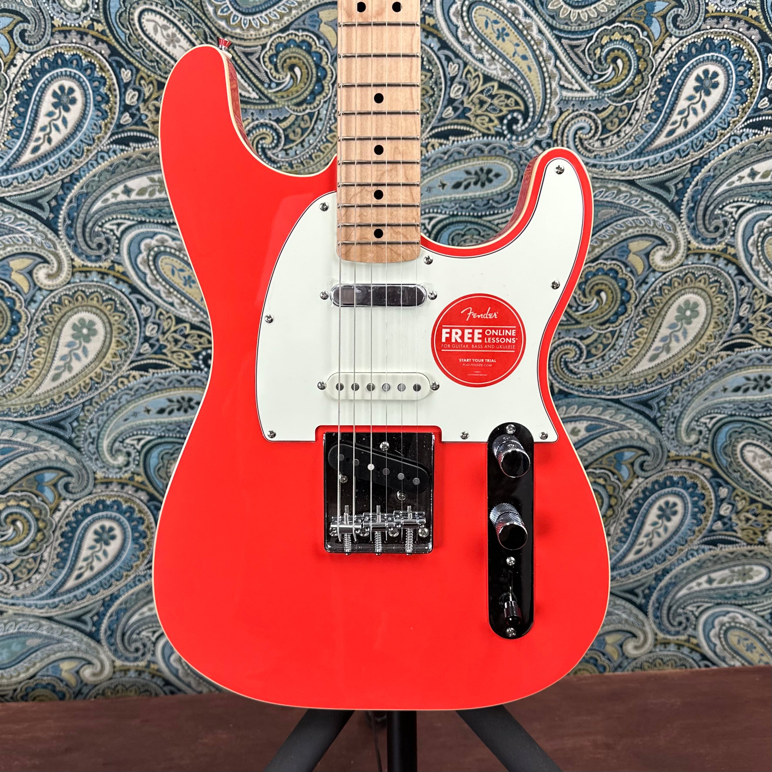 Used Squier FSR Paranormal Custom Nashville Stratocaster Fiesta Red