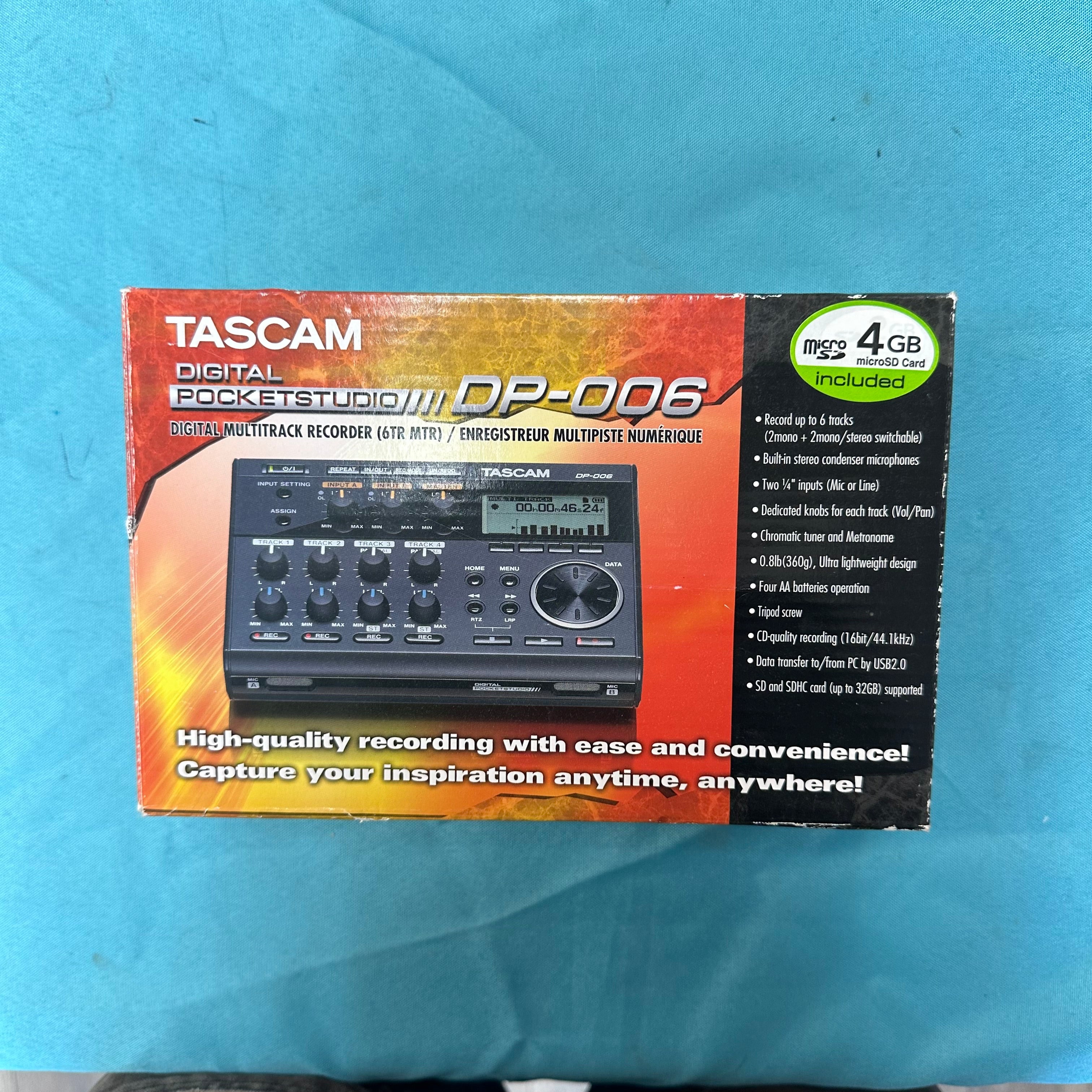 Used TASCAM DP-006 6-Track Digital Pocketstudio Recorder