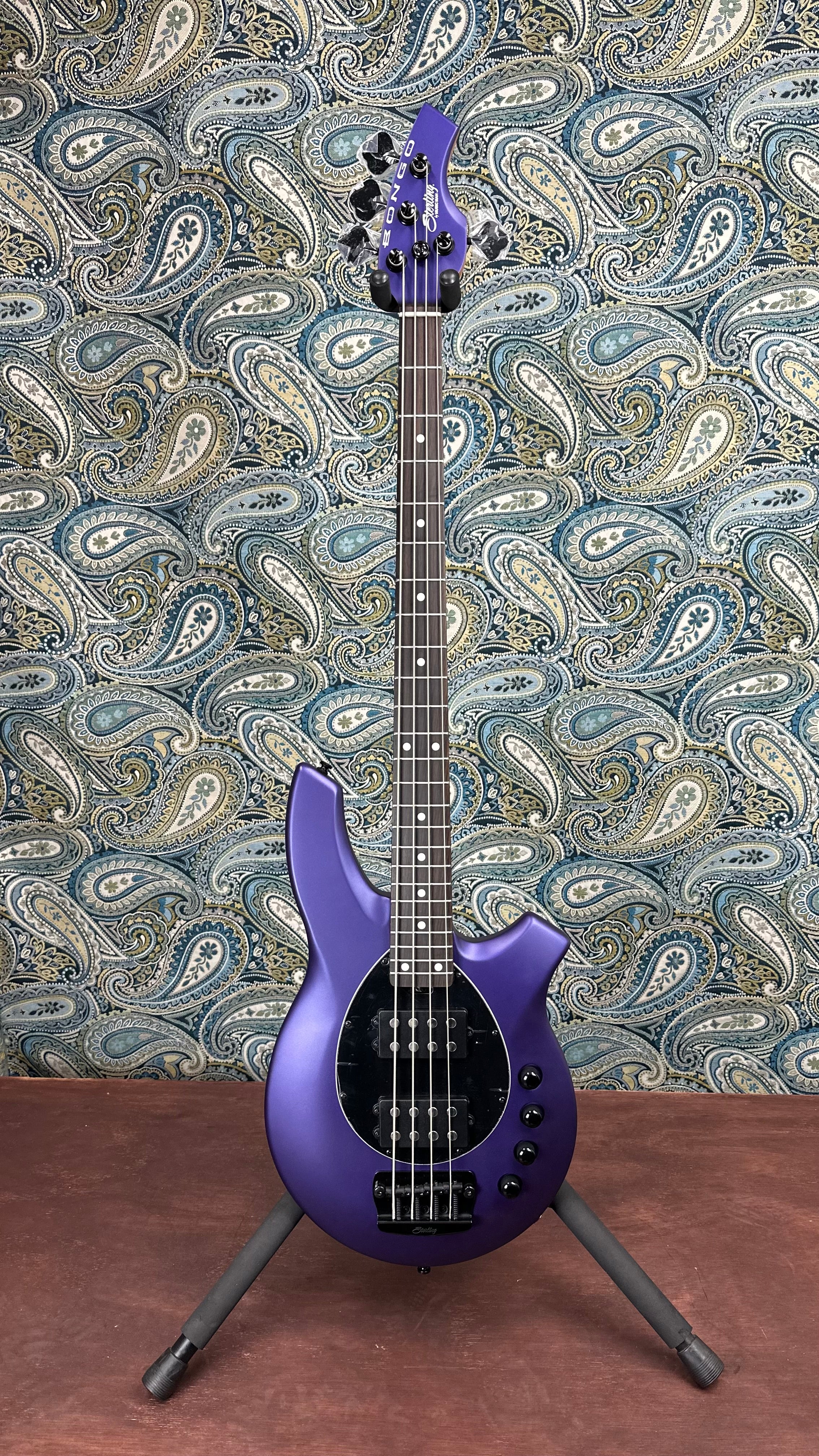 Sterling by Music Man Bongo Bass Guitar Firemist Purple Satin