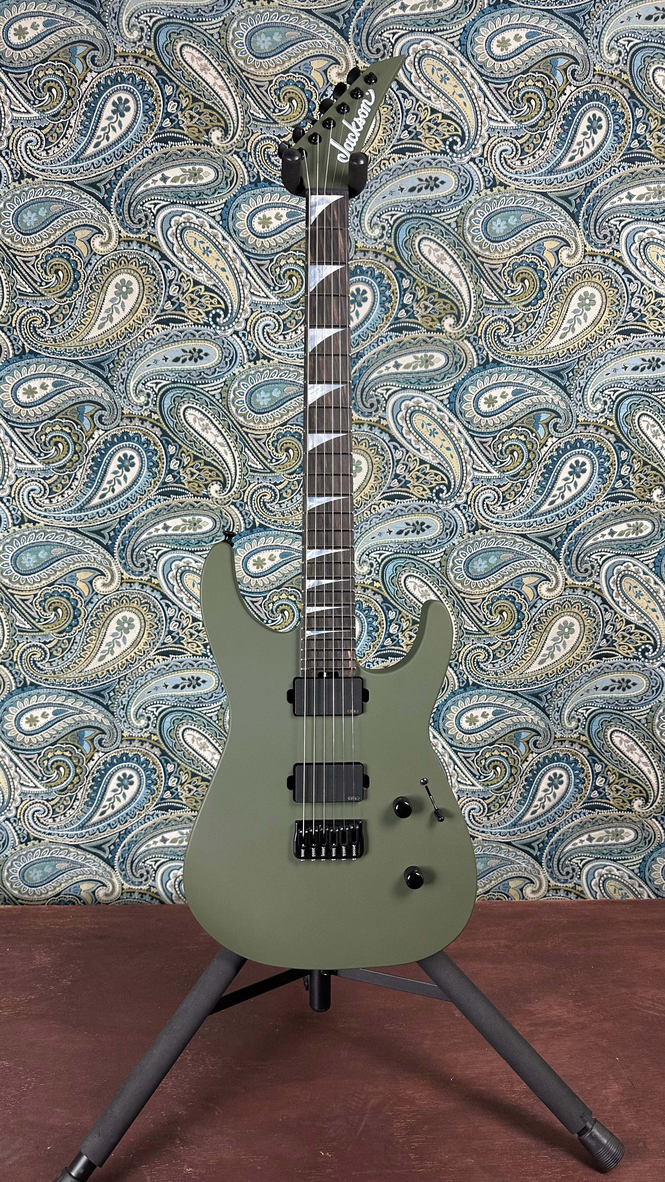 Jackson American Series Soloist SL2MG HT Matte Army Drab w/ Padded Case