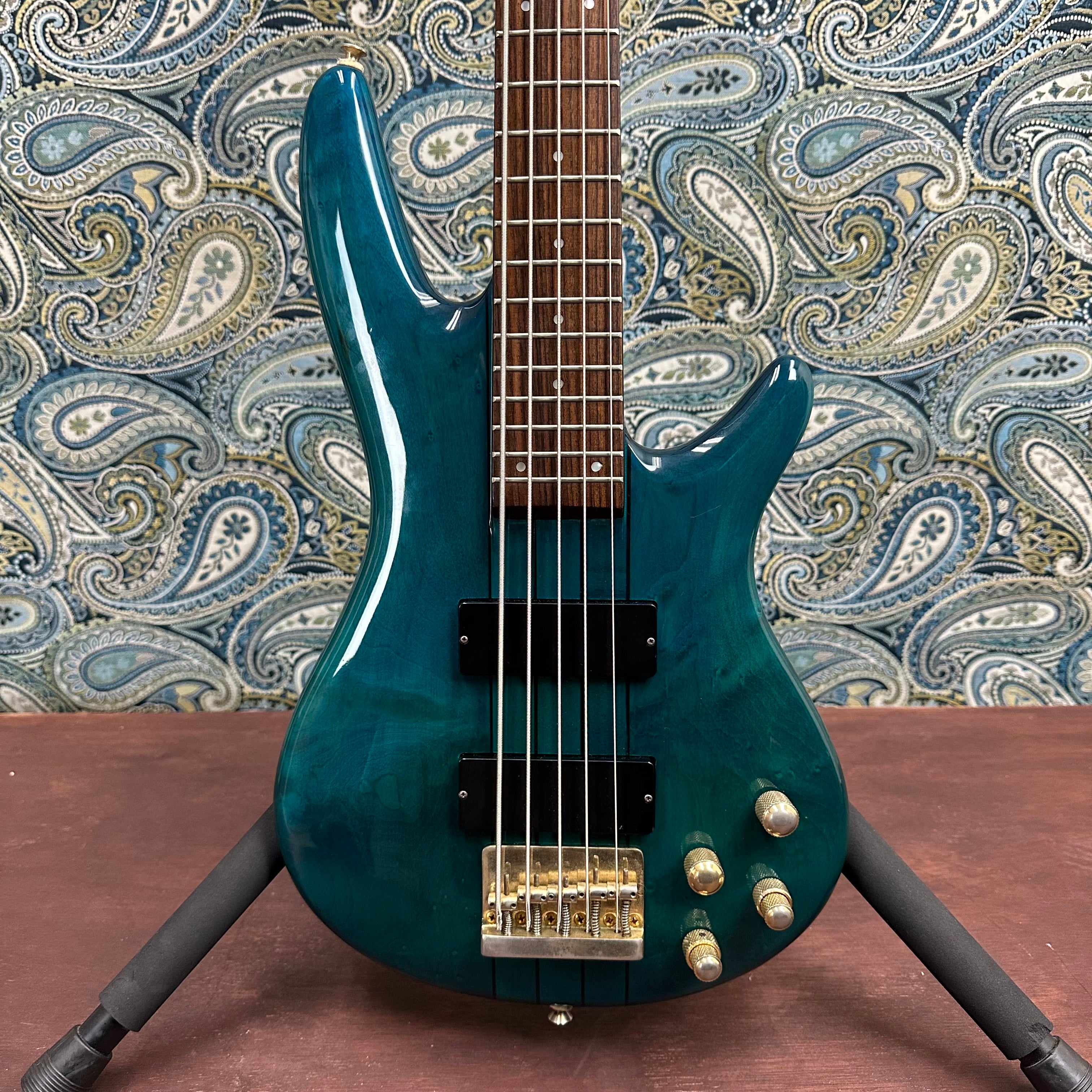 Used Ibanez Sound Gear SR1205 Transparent Turquoise w/OHSC