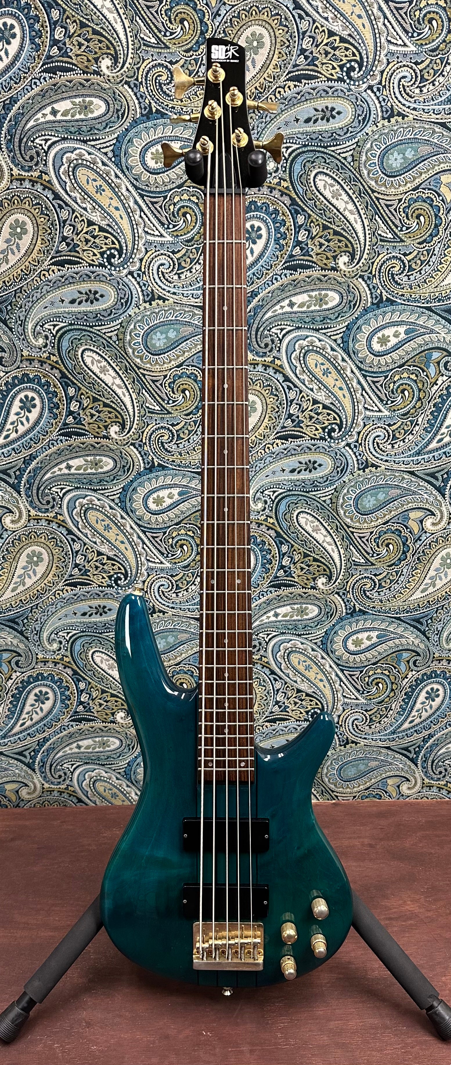 Used Ibanez Sound Gear SR1205 Transparent Turquoise w/OHSC