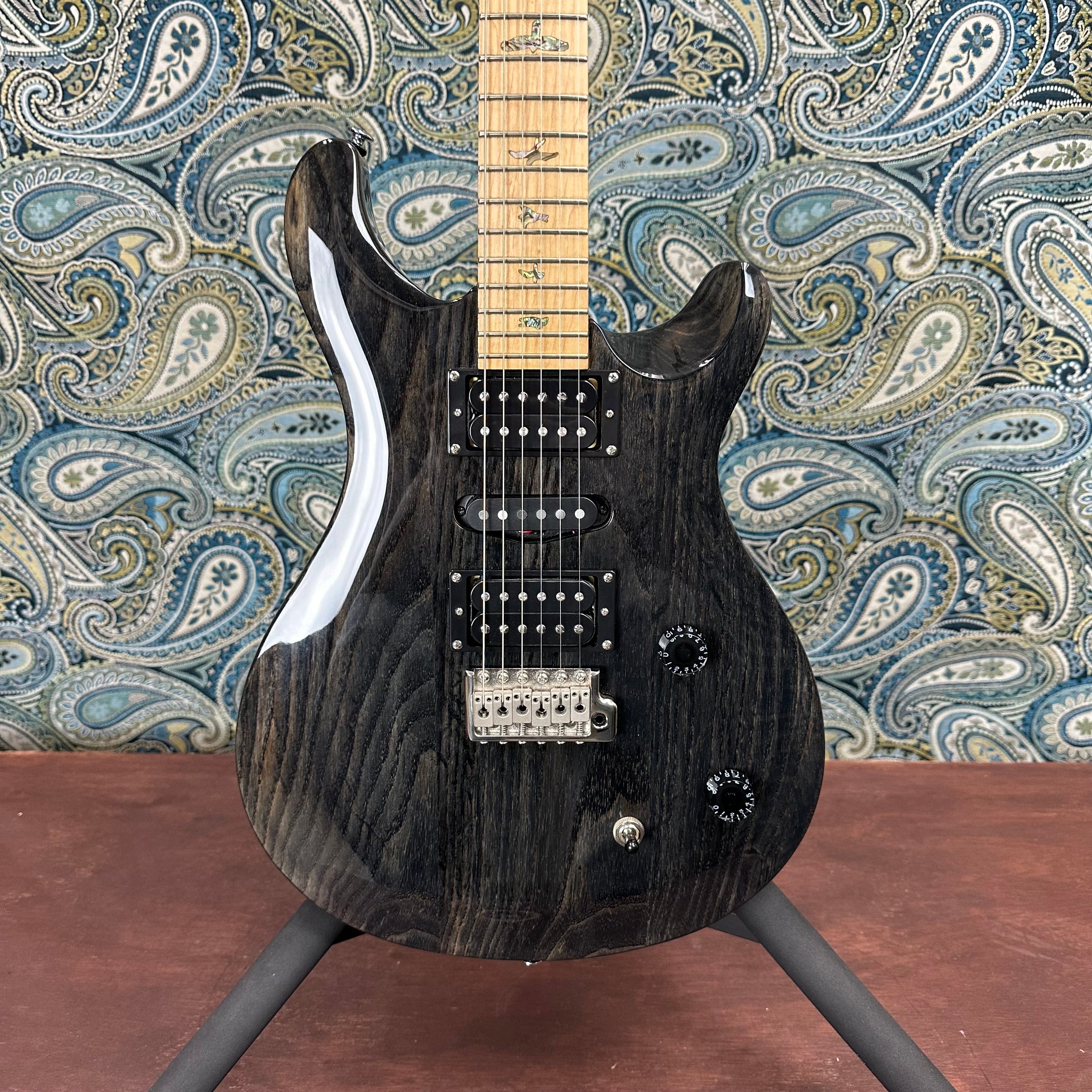 Used PRS SE Swamp Ash Special Trans Charcoal Solid Body Electric Guitar w/Gig Bag