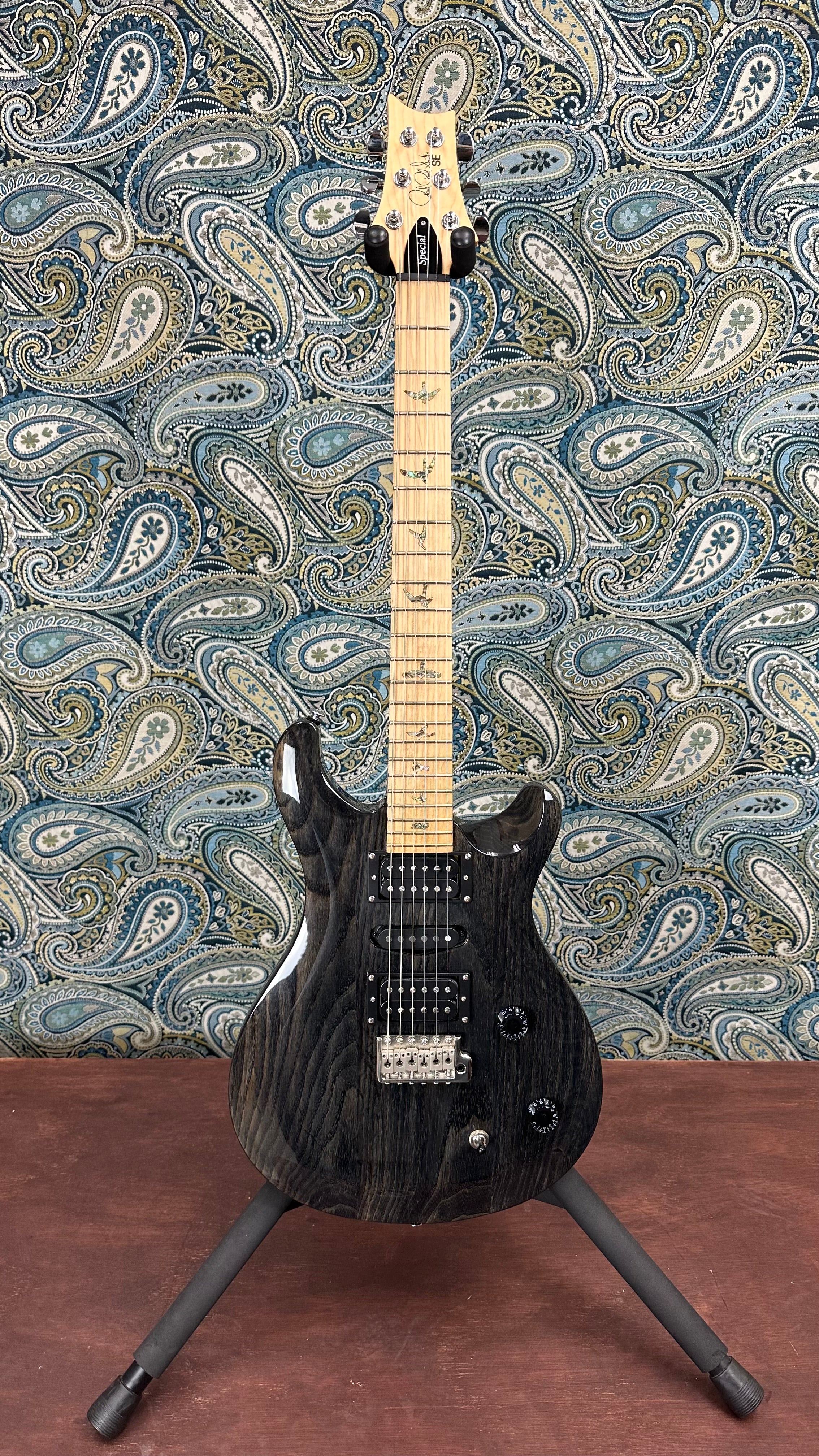 Used PRS SE Swamp Ash Special Trans Charcoal Solid Body Electric Guitar w/Gig Bag