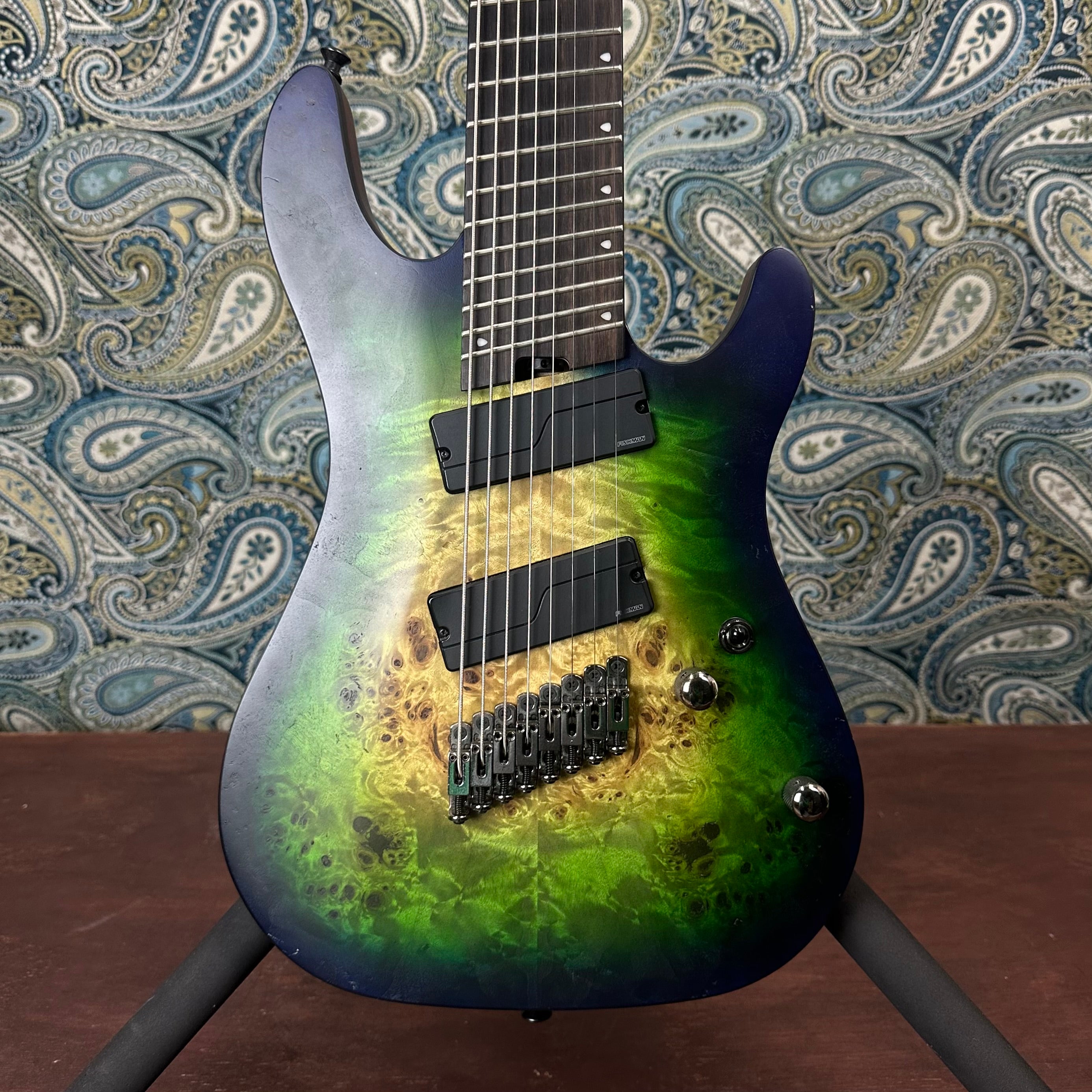 Used Cort KX508 8 String Multi-Scale Mariana Blue Burst