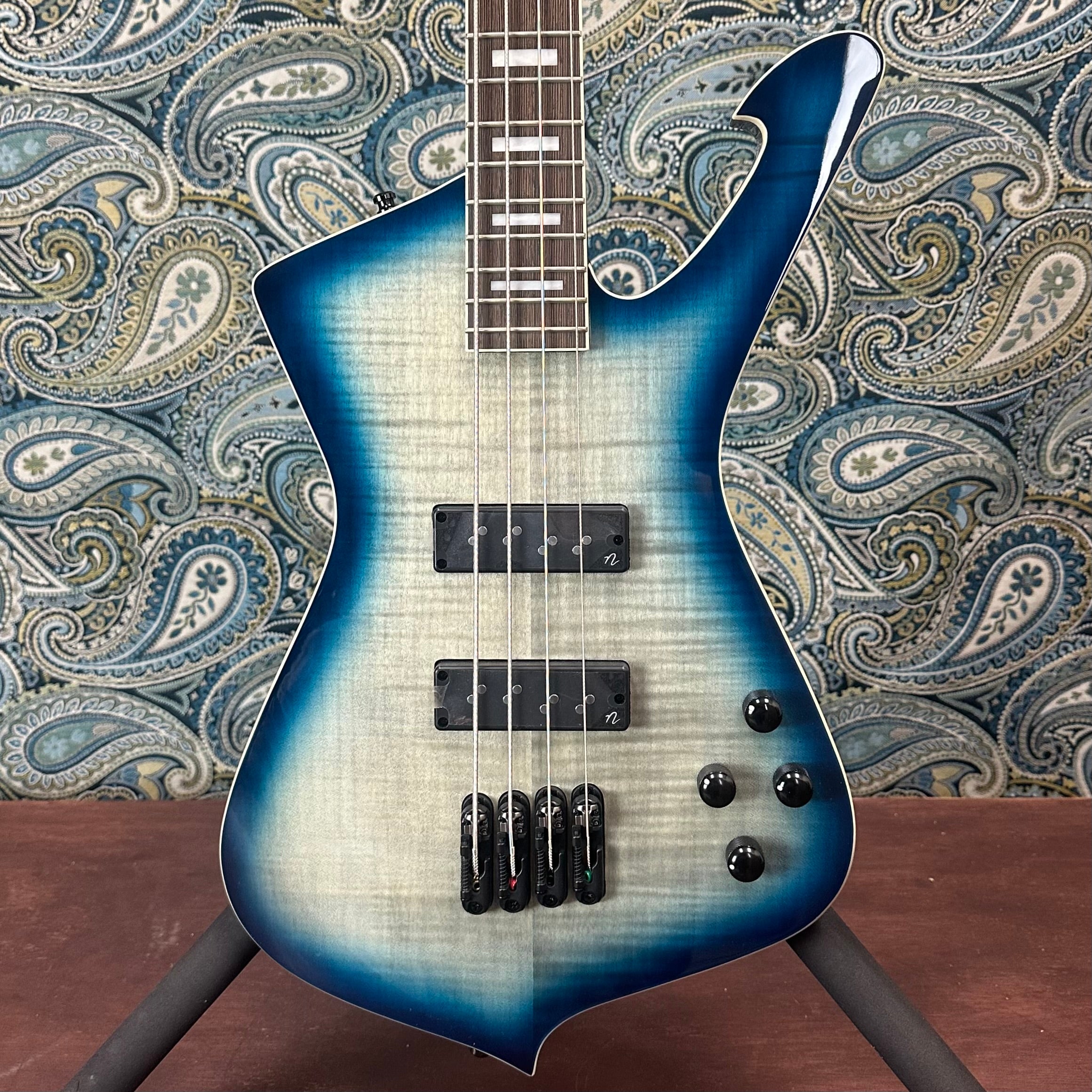 Ibanez Iceman ICB720FM Electric Bass Guitar Cosmic Blue Starburst w/Premium Gig Bag
