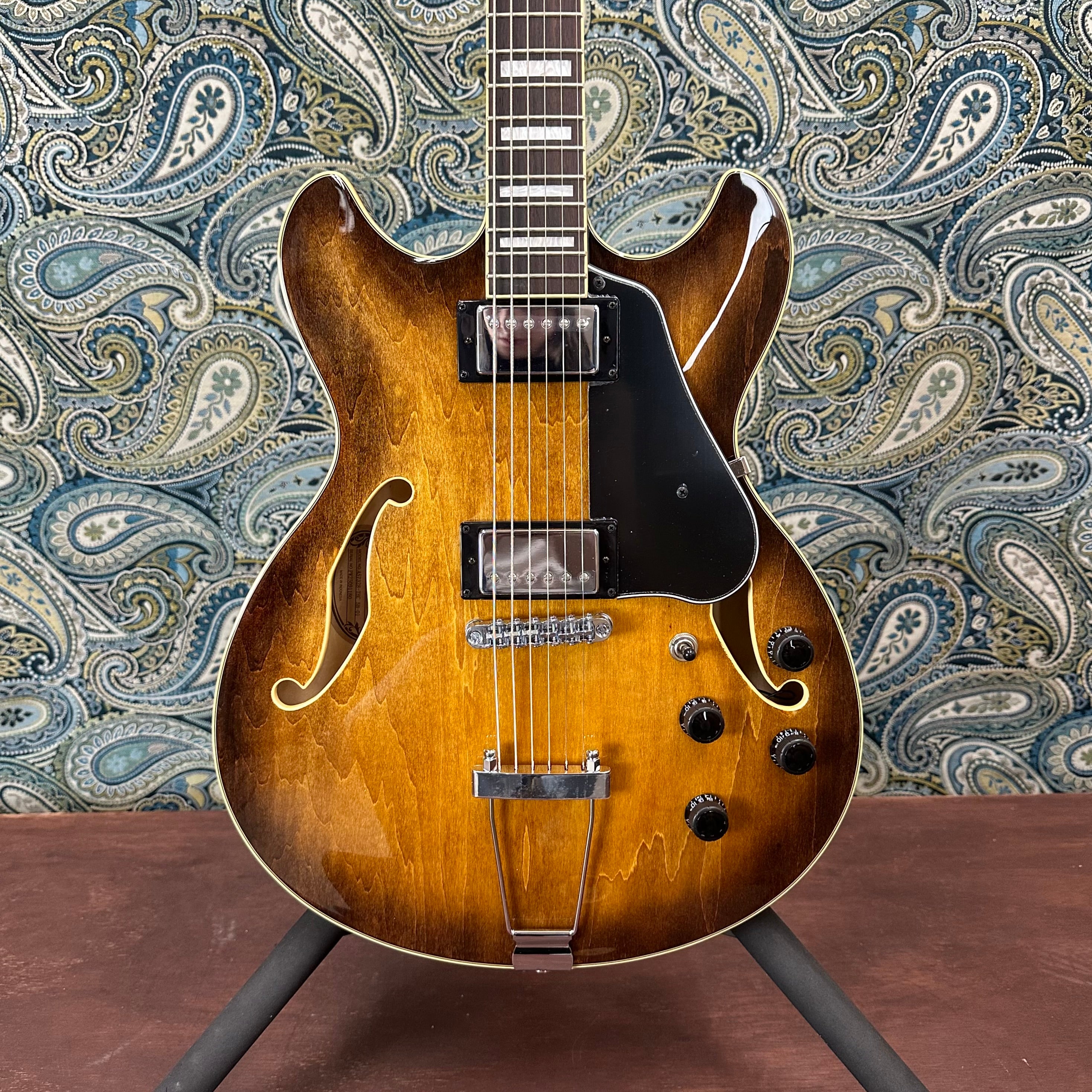 Ibanez Artcore AS7328 Baritone Semi-Hollow Electric Guitar Tobacco Brown