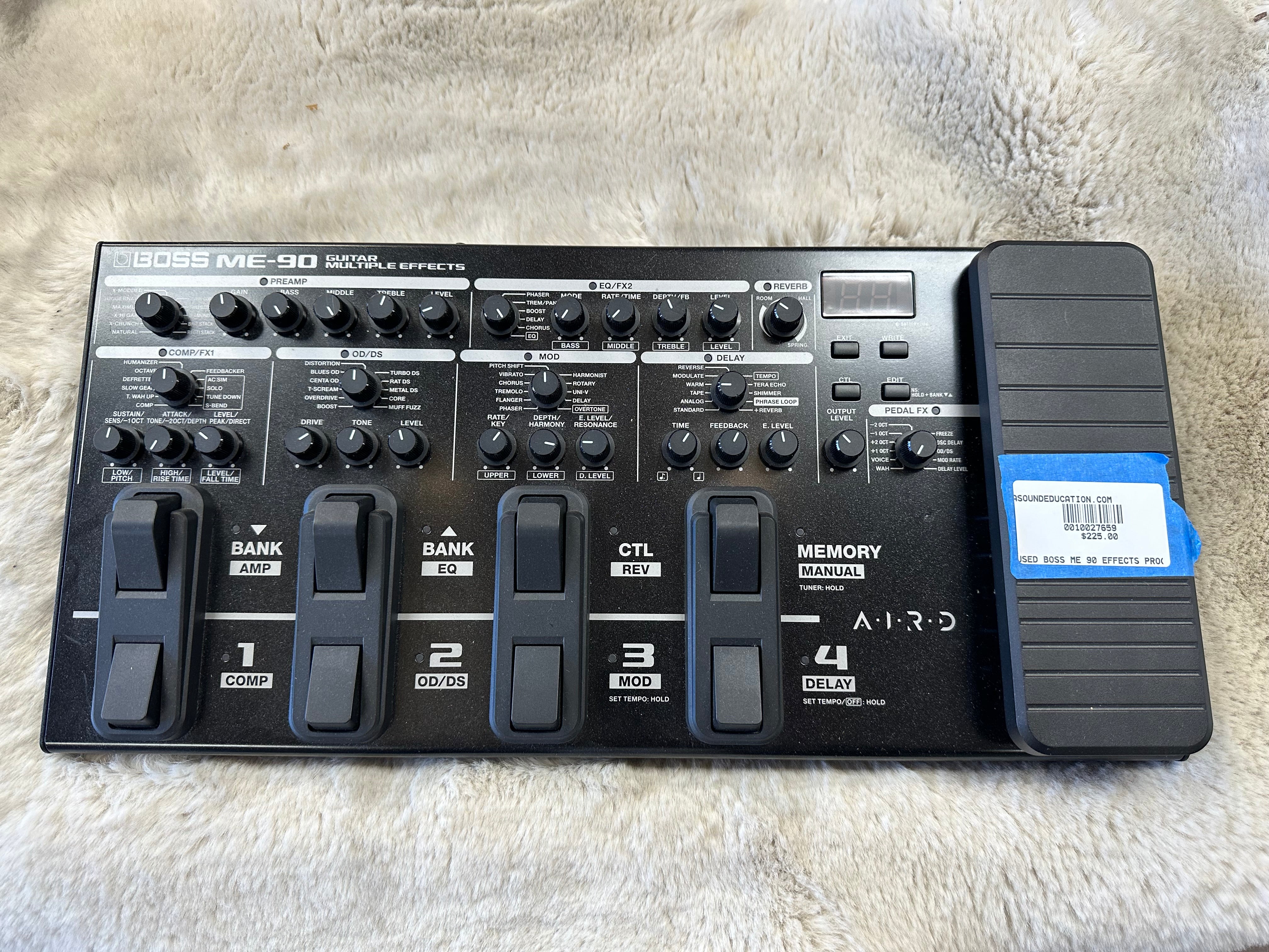 Used Boss ME-90 Guitar Multi-Effects Pedal Black