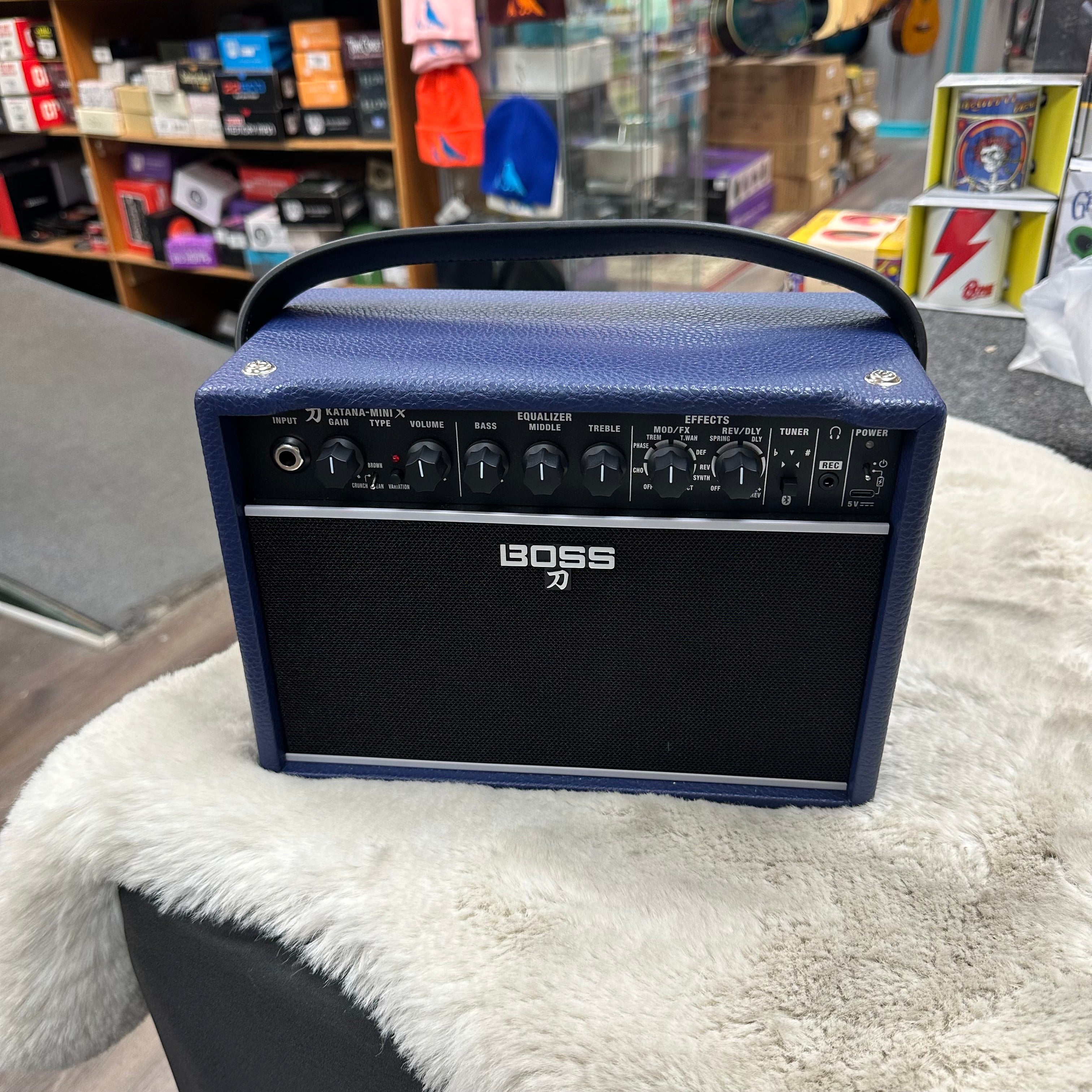 Used Boss Katana-Mini X Blue Tolex 10-watt 1 x 5-inch Combo Amplifier
