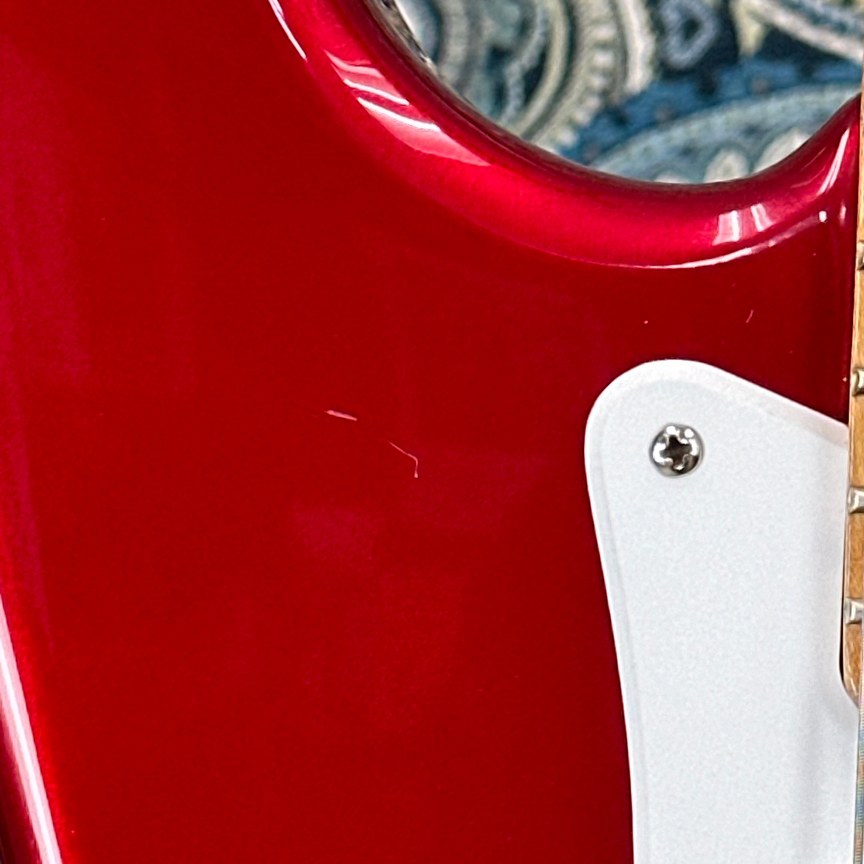Used Fender Jimmie Vaughan Tex Mex Stratocaster Candy Apple Red 1996 w/Case
