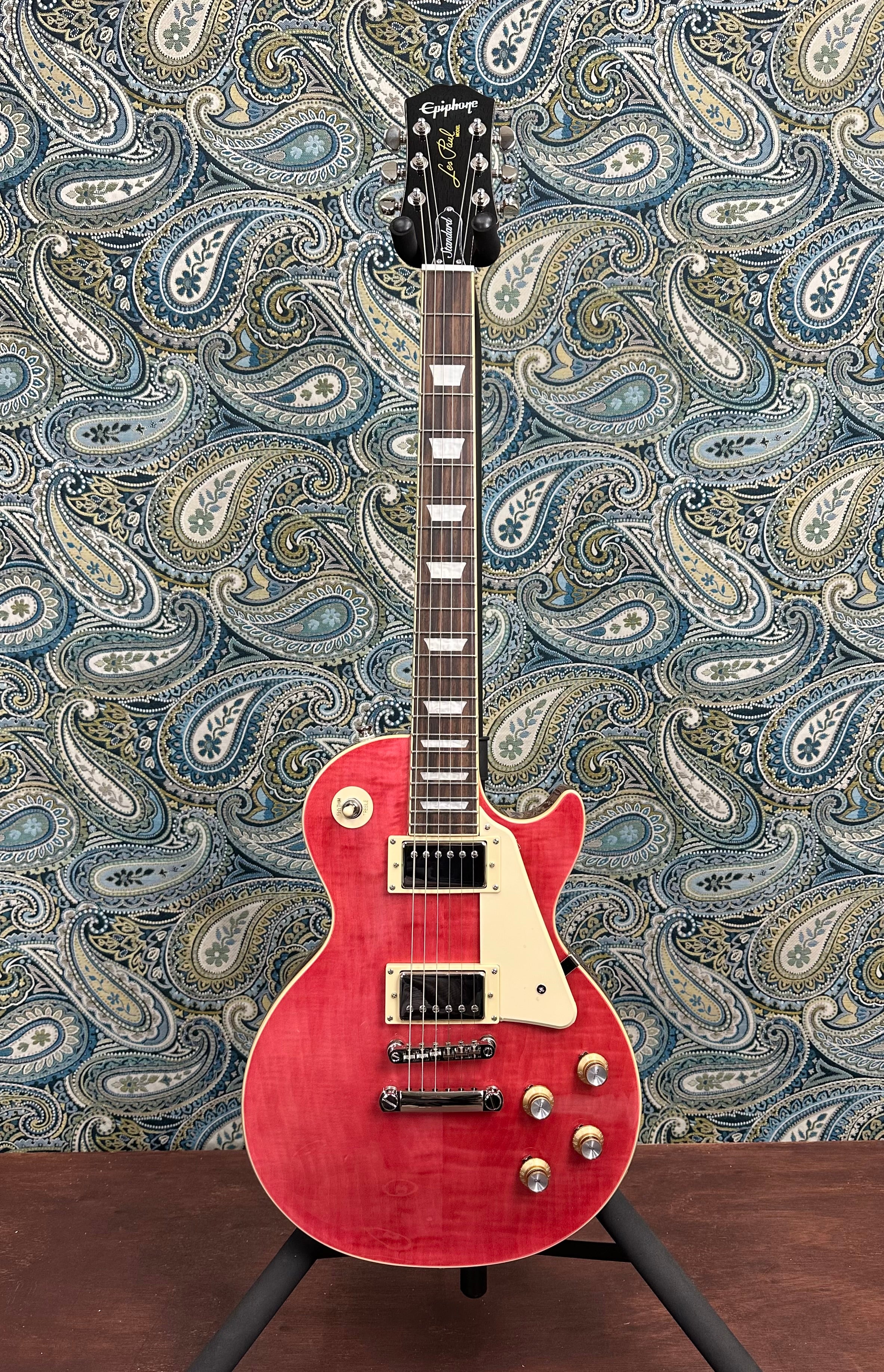 Epiphone Les Paul Standard 60's Figured Translucent Fuchsia W/Bag