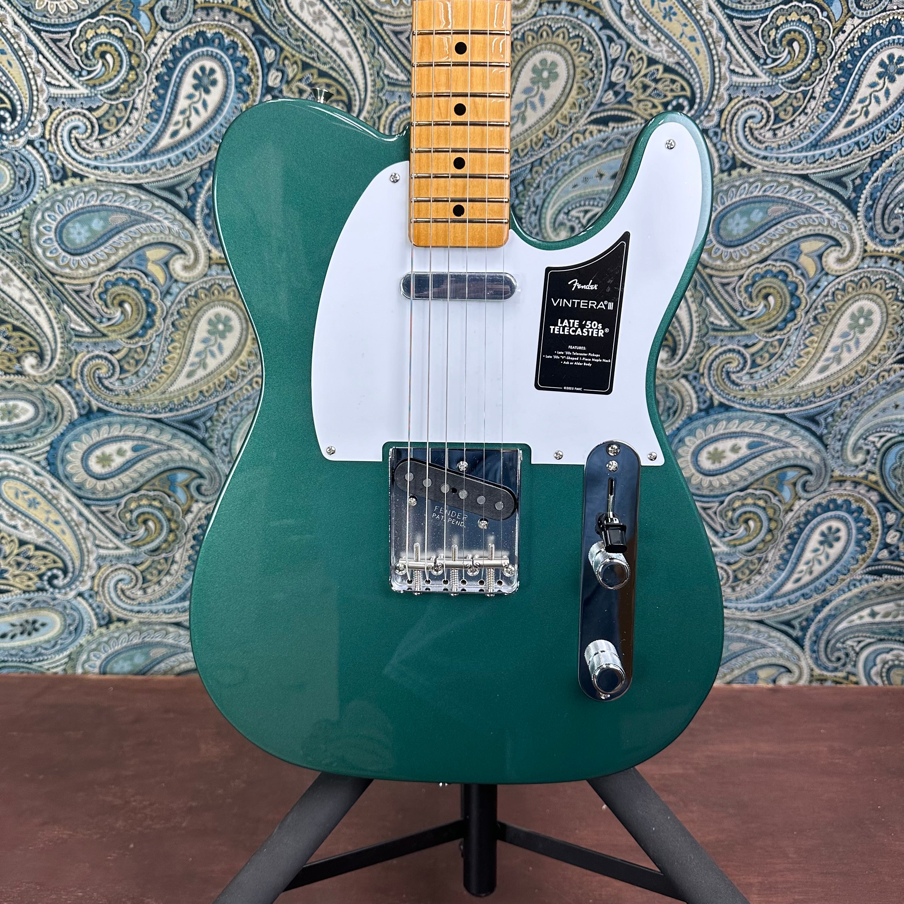 Fender Vintera III Late '50s Telecaster Sherwood Green Metallic w/Gig Bag