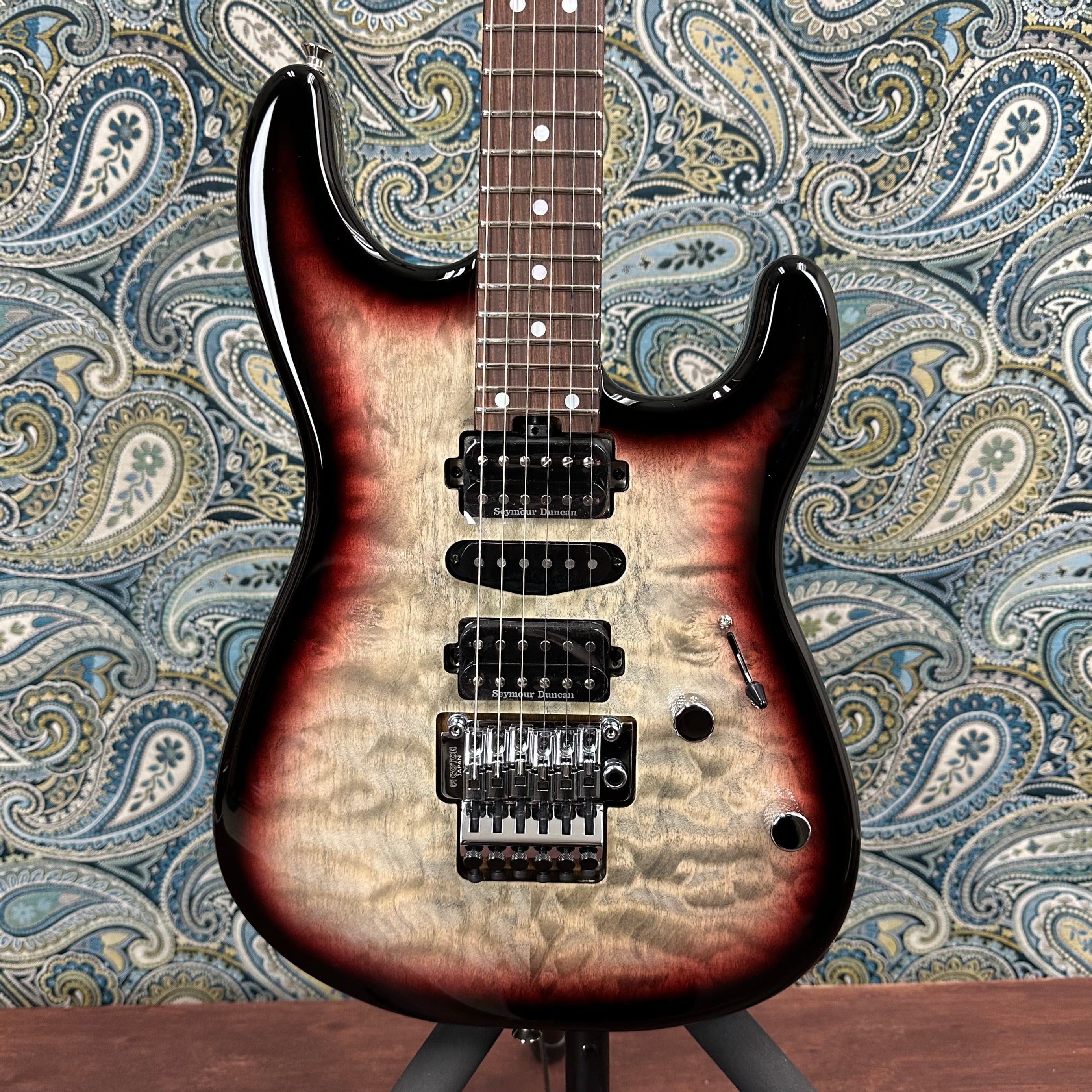 Charvel MJ San Dimas Style 1 HSH FR PF QM Electric Guitar Midnight Glow