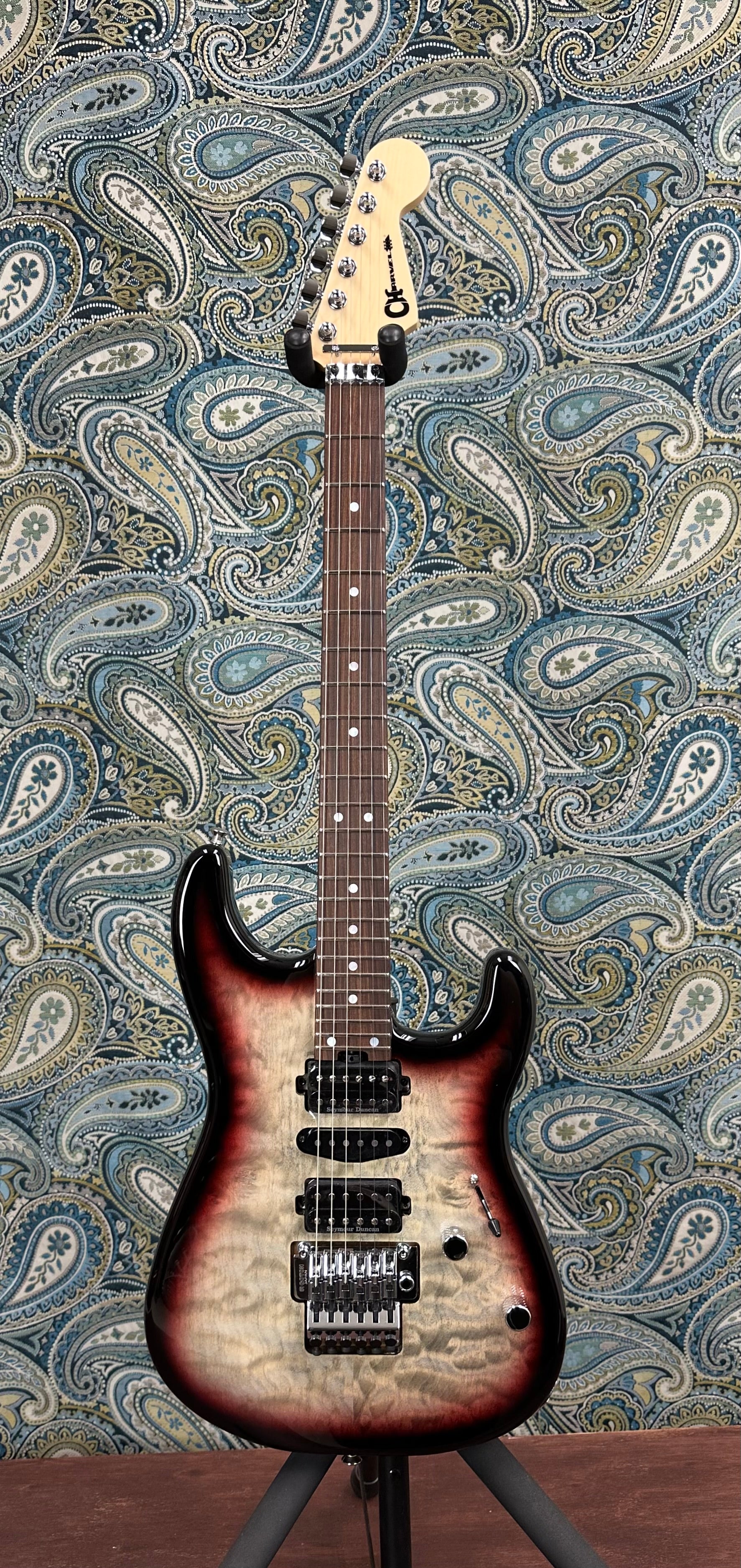 Charvel MJ San Dimas Style 1 HSH FR PF QM Electric Guitar Midnight Glow