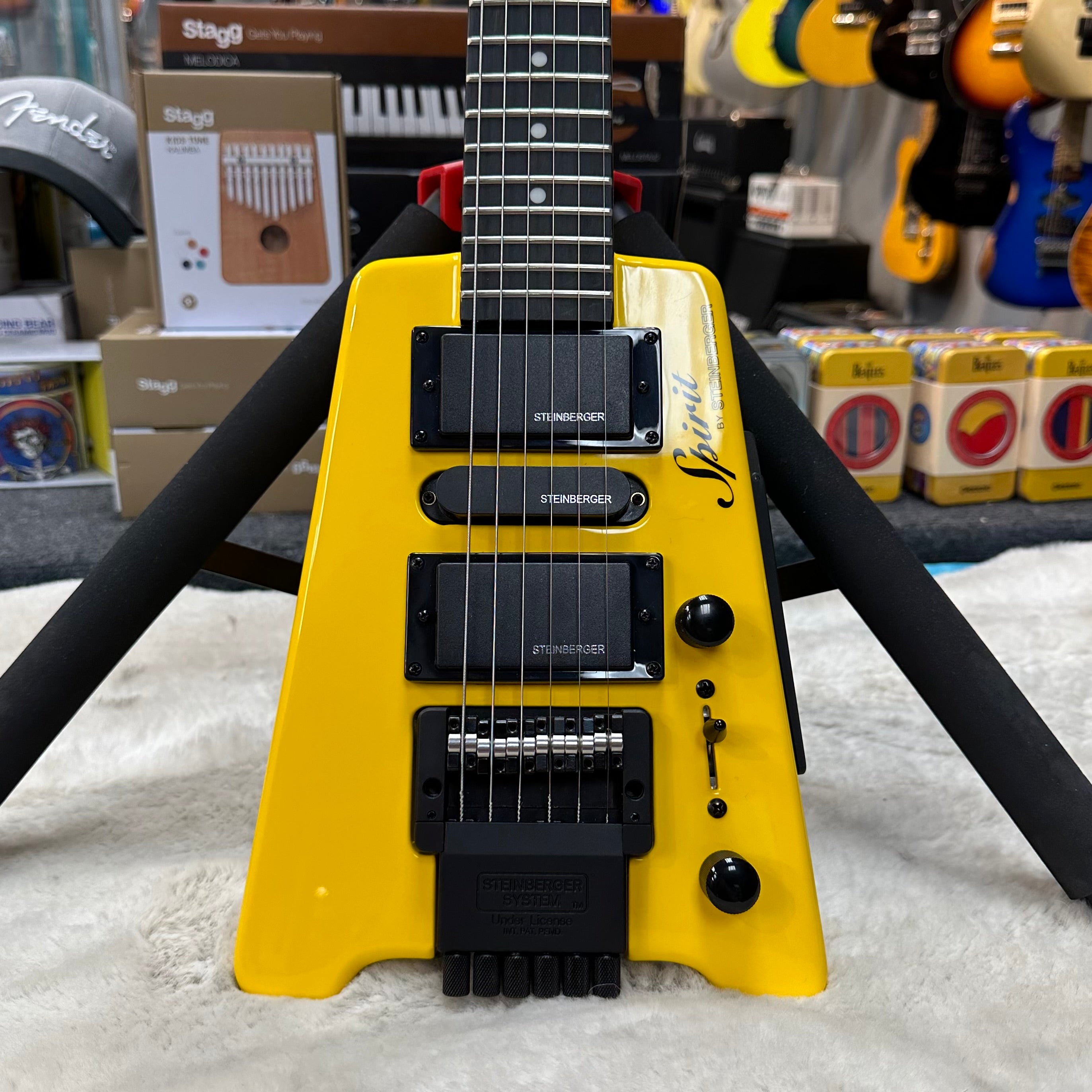 Used Steinberger Spirit GT PRO Deluxe Hot Rod Yellow Electric Guitar w/Hard Case
