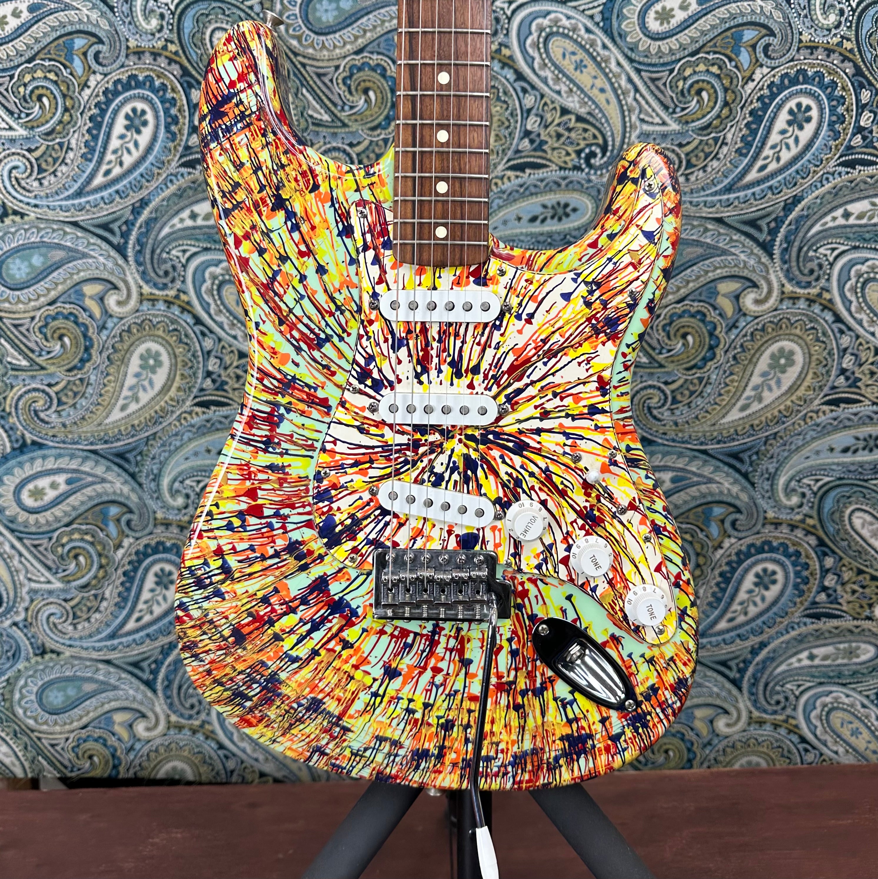 Used Fender FSR Splatter Stratocaster Surf Green 2003