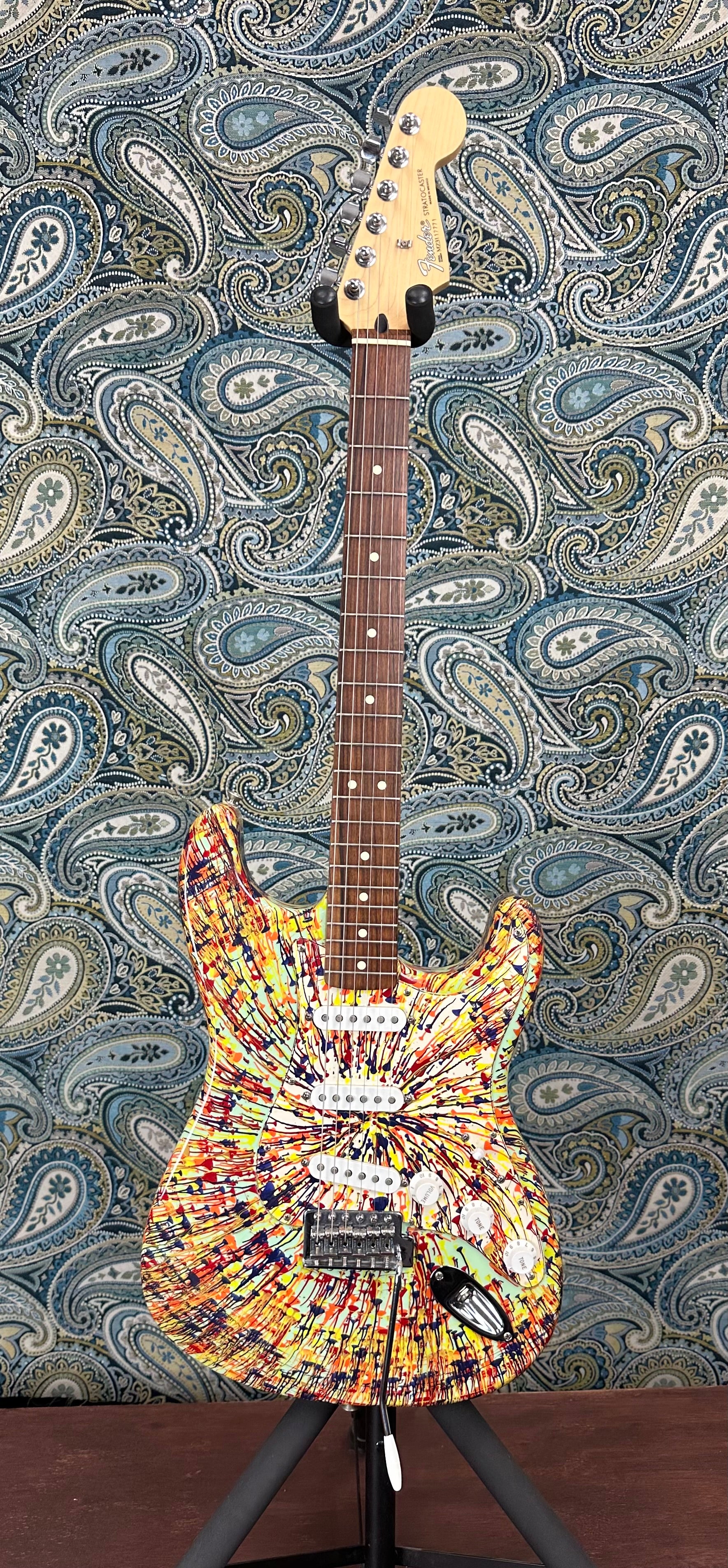 Used Fender FSR Splatter Stratocaster Surf Green 2003