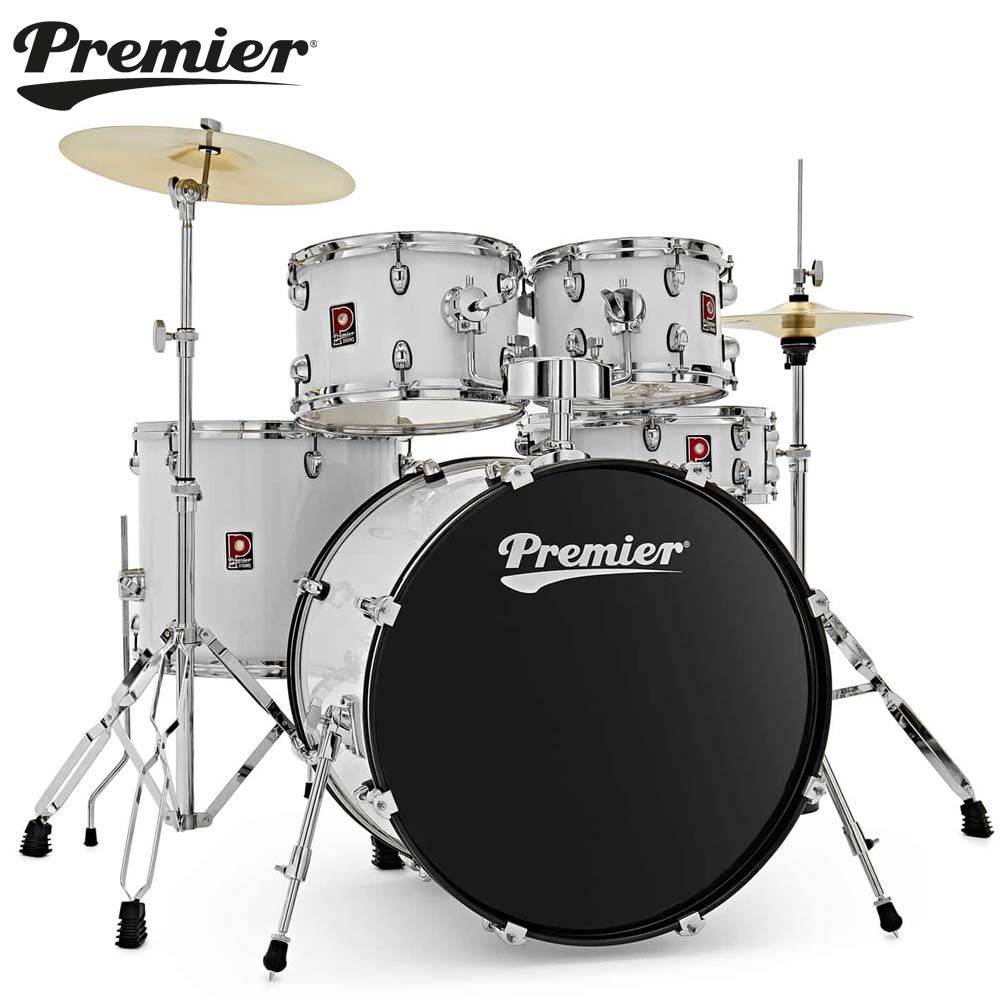 Premier Revolution 20" 5-Piece Complete Drum Kit White PR20-5DKWHW