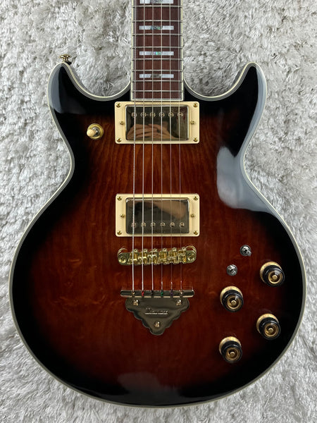 Ibanez AR325QA AR Standard Dark Brown Sunburst Semi-Hollow Electric Guitar