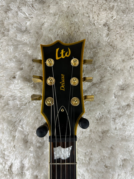 Used ESP LTD Deluxe EC-1000 Electric Guitar Vintage Black w/Hard Case