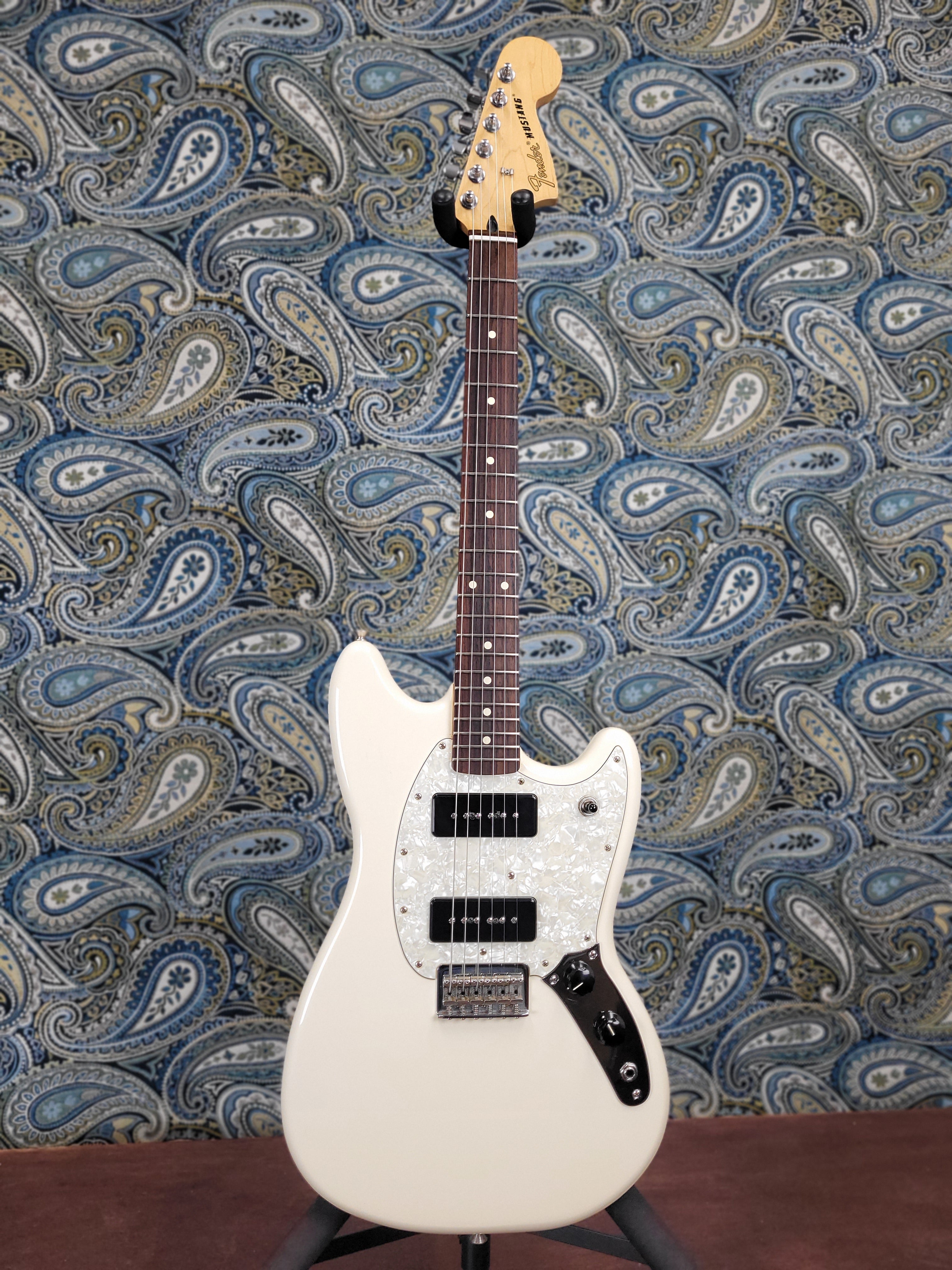 Used Fender Mustang 90 Olympic White Rosewood Fingerboard 2016