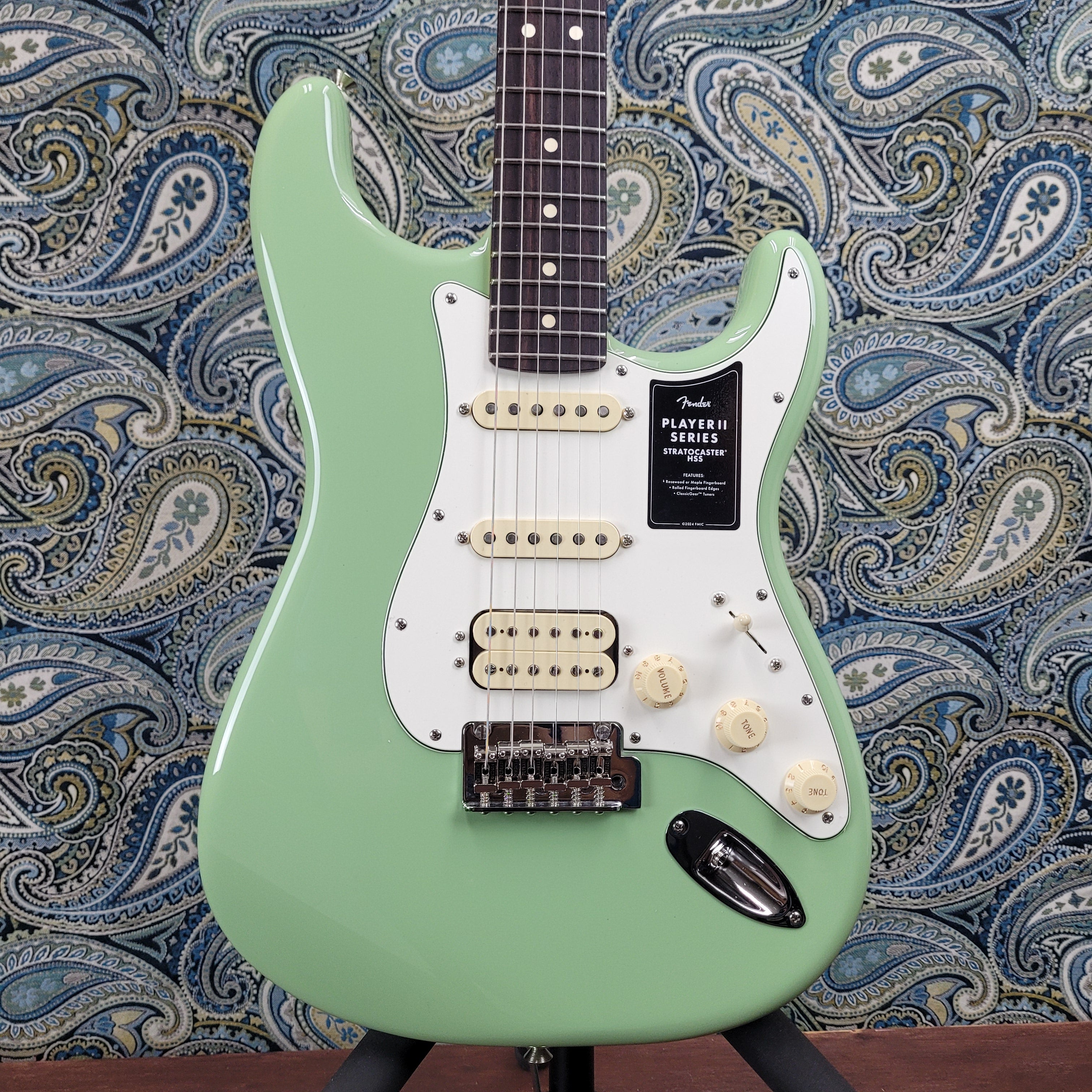 Fender Player II Stratocaster HSS Electric Guitar Birch Green with Rosewood Fingerboard
